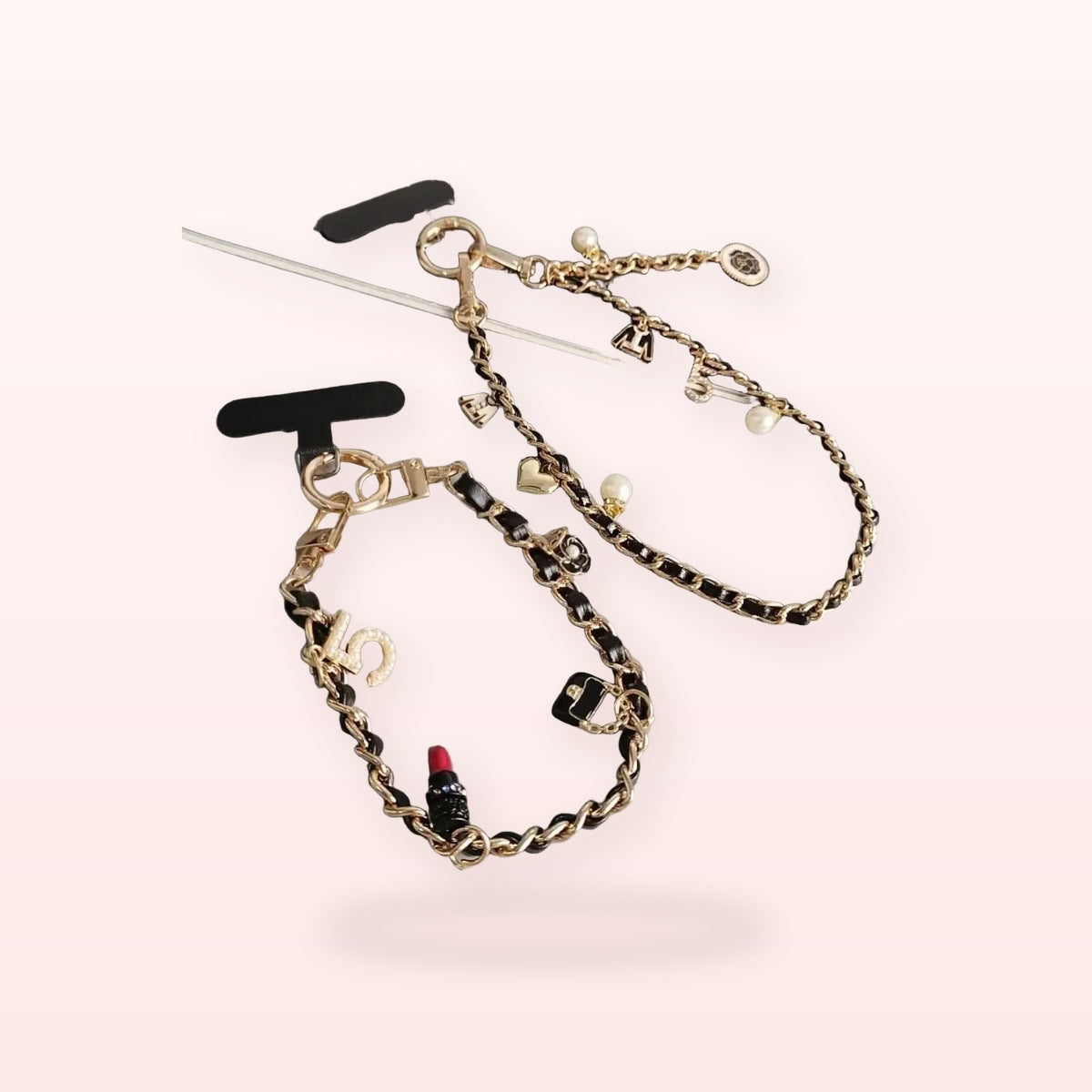 SIMPLYBUBBI Pearl Gold Chain Phone Strap - Image 1