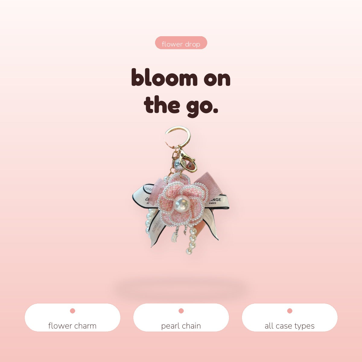SIMPLYBUBBI Camellia Flower Phone Charm - Image 3