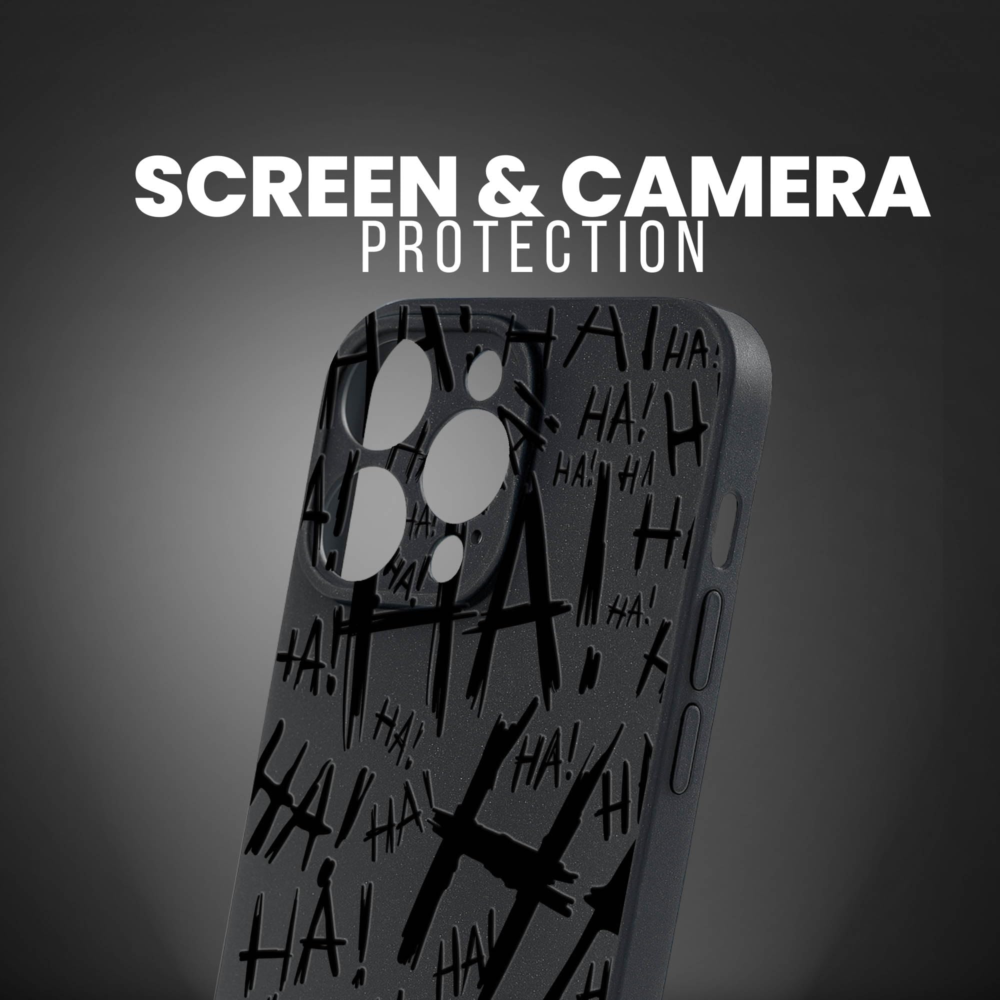 SIMPLYMDRN Slim for iPhone 14 Pro Max Case - Joker Haha Design - Cool Case for Men - Superhero Villain Designer Cover - Slim and Flexible (Jokester Black)