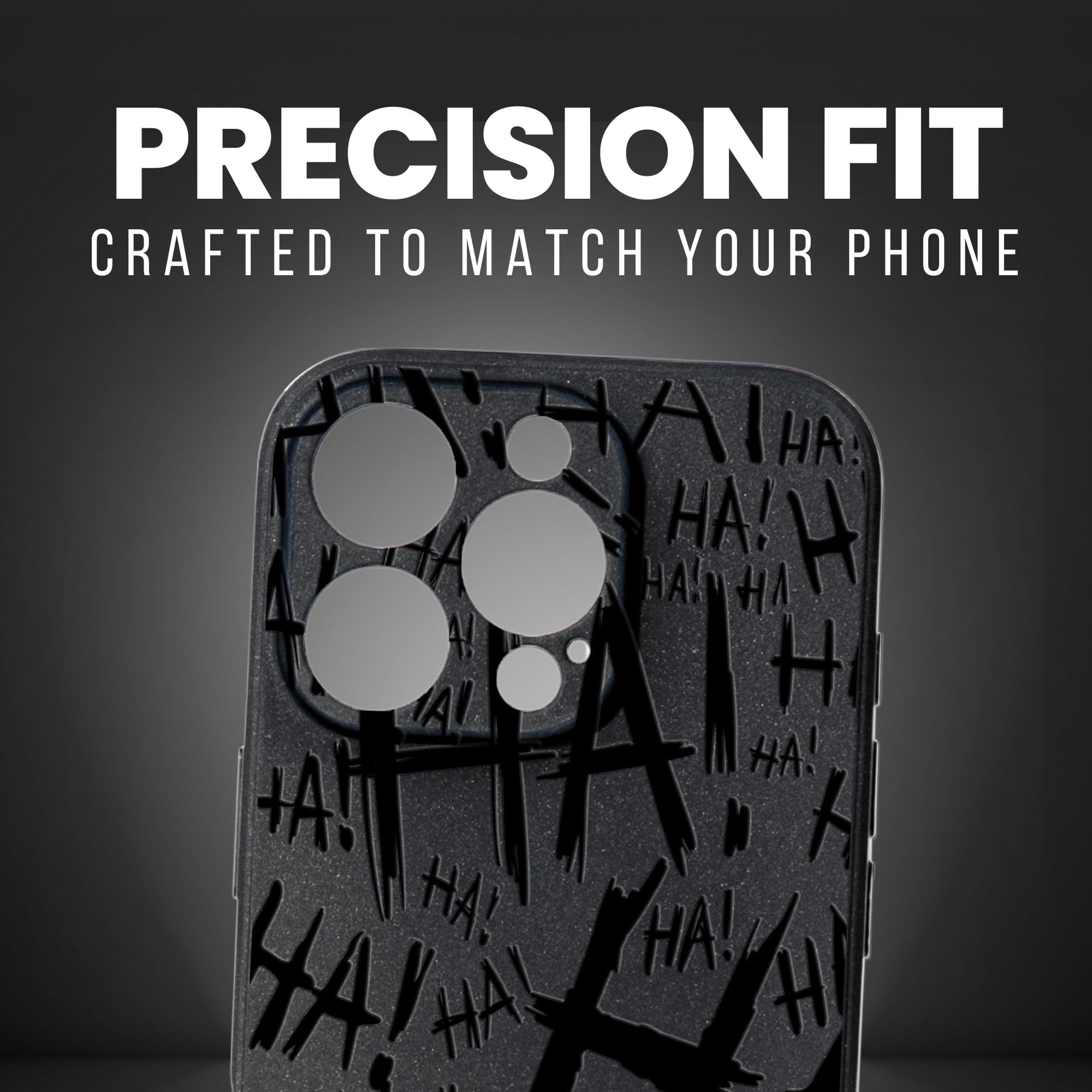SIMPLYMDRN Slim for iPhone 14 Pro Max Case - Joker Haha Design - Cool Case for Men - Superhero Villain Designer Cover - Slim and Flexible (Jokester Black)