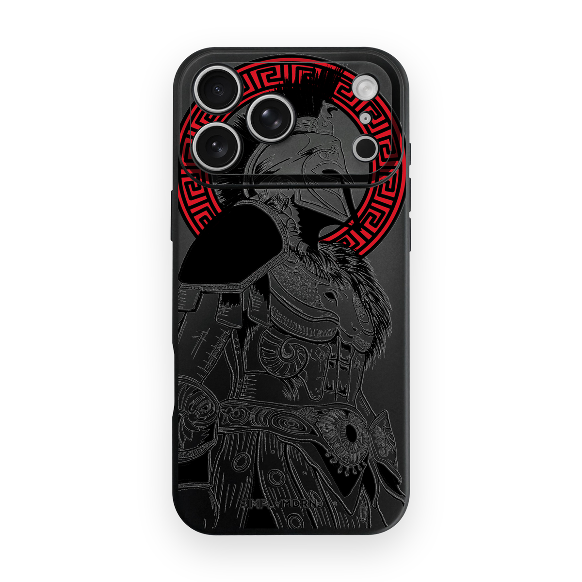 Greek Key Pattern iPhone Case - Ancient Labyrinth, Red Black