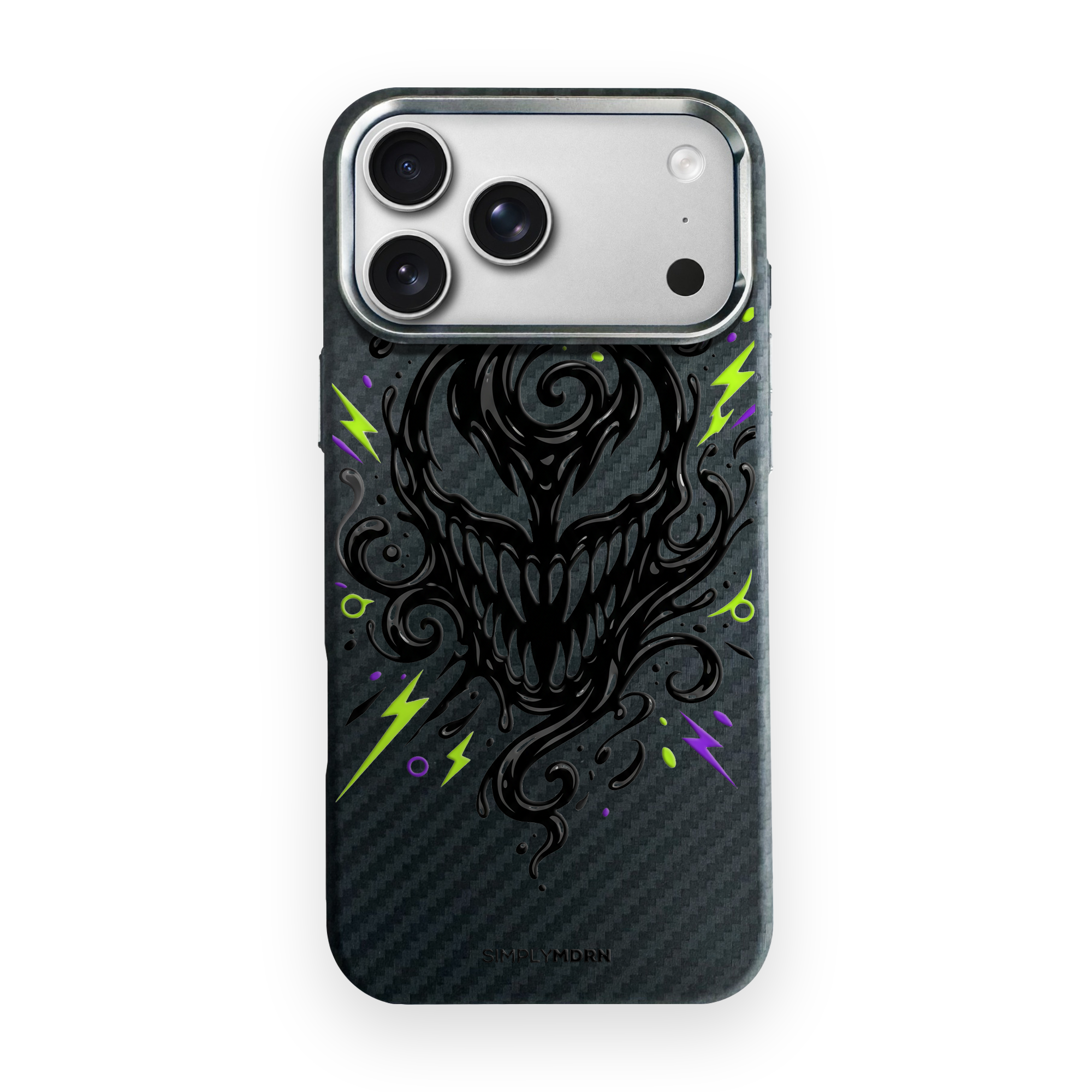 BLACK MIRE Carbon Series (S1) phone case on white background