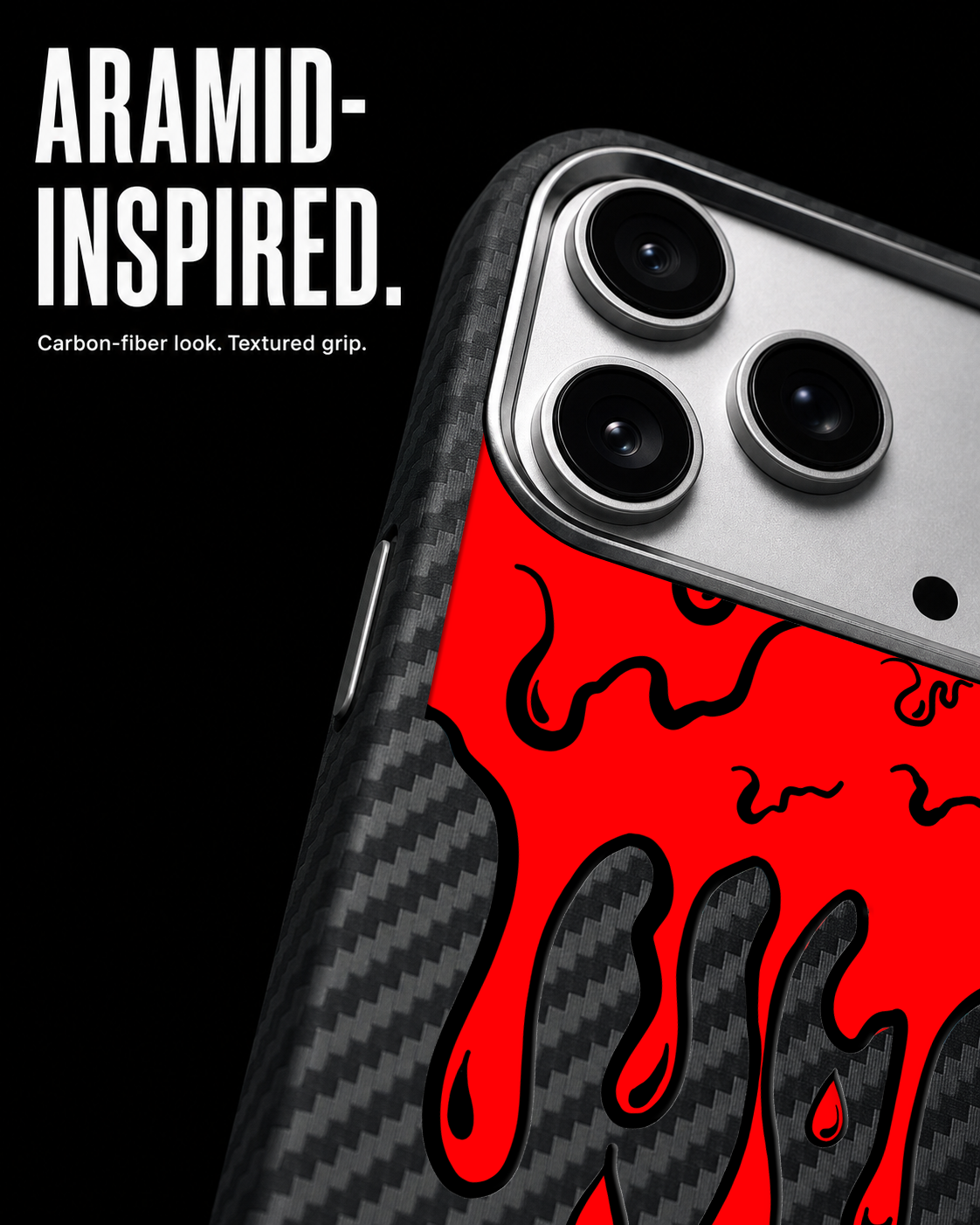 DRIPPY Carbon S1 iPhone 17 Pro case - product view 4