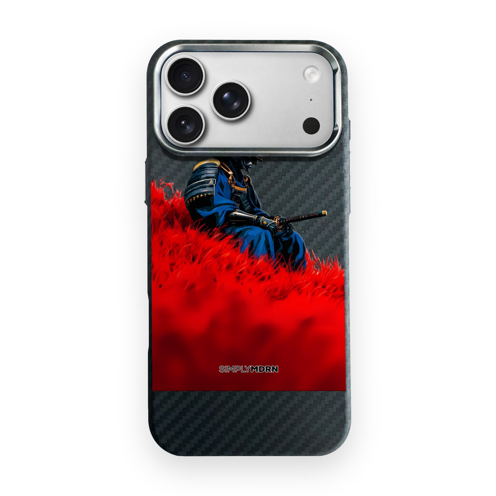 RED SAMURAI REVERIE Carbon Series (S1) phone case on white background