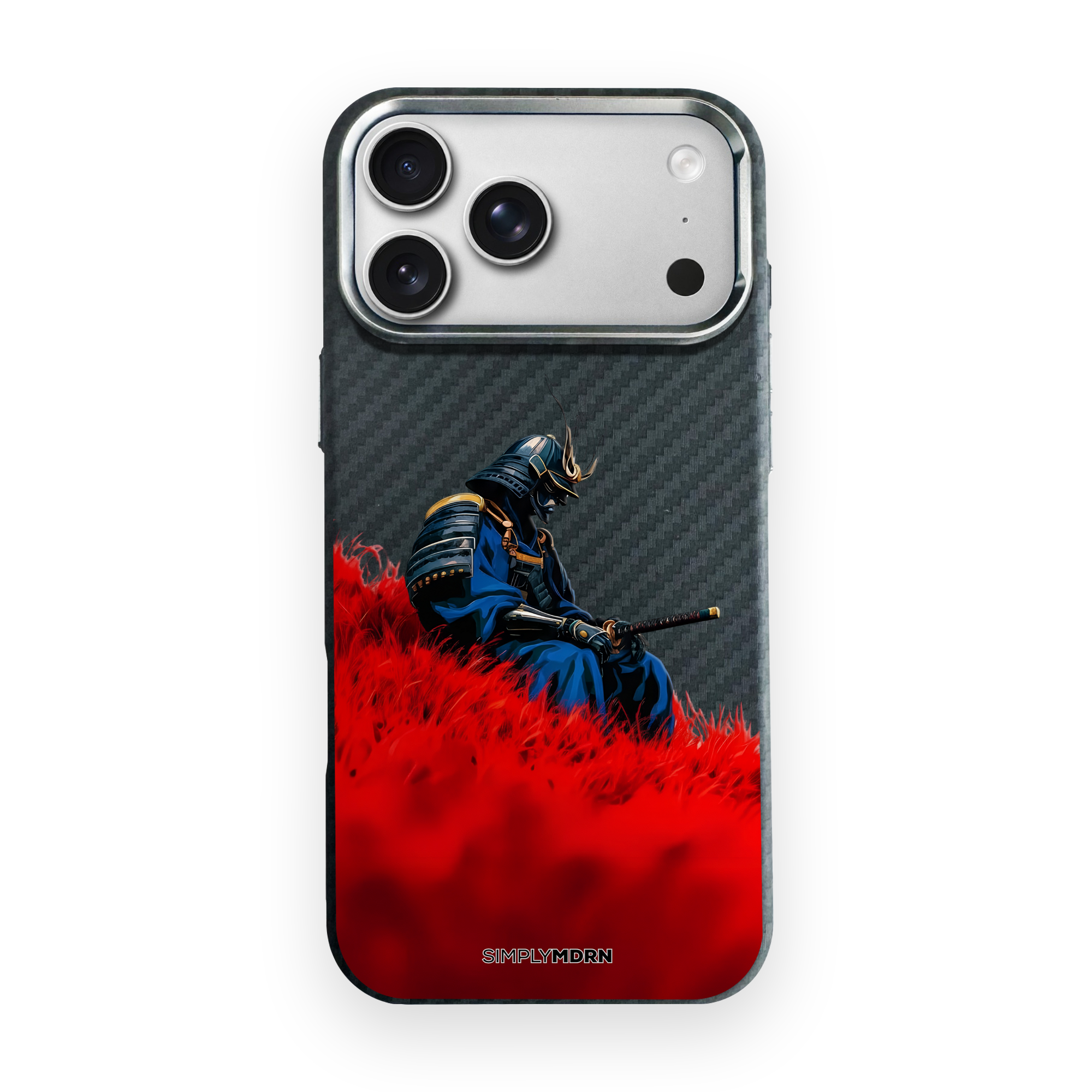 RED SAMURAI REVERIE Carbon Series (S1) phone case on white background