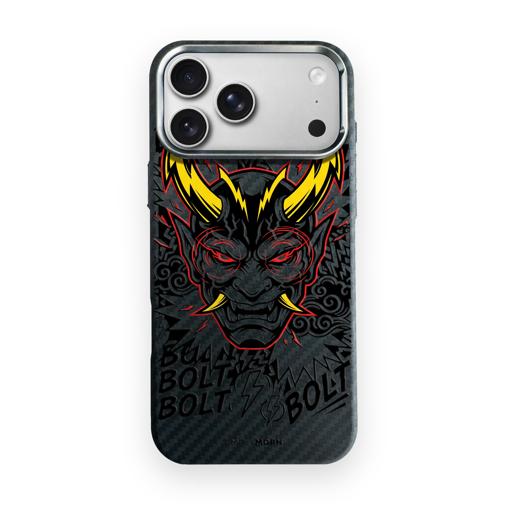 BOLT FIEND Carbon Series (S1) phone case on white background