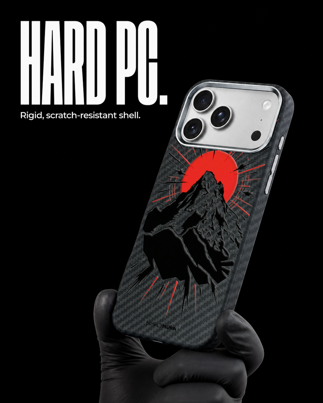 CRIMSON APEX Carbon S1 iPhone 17 Pro case - product view 3