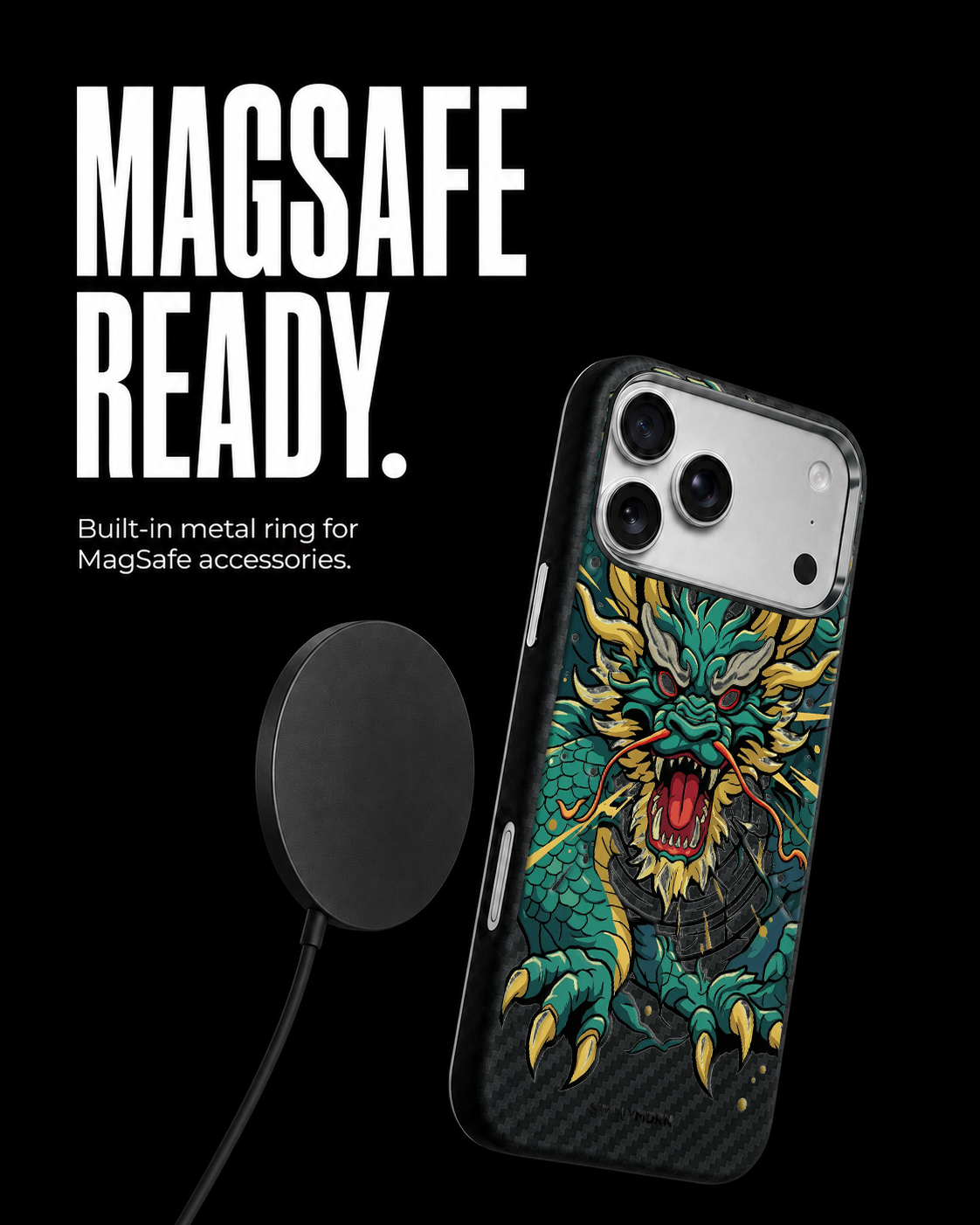 DRAGONS ROAR Carbon S1 iPhone 17 Pro case - product view 5