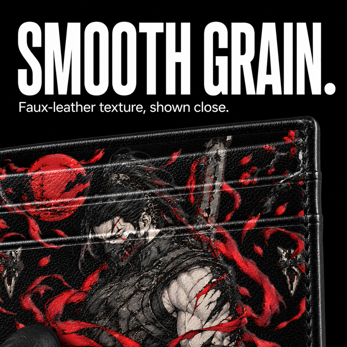 IRON WRAITH Card Wallet - surface detail