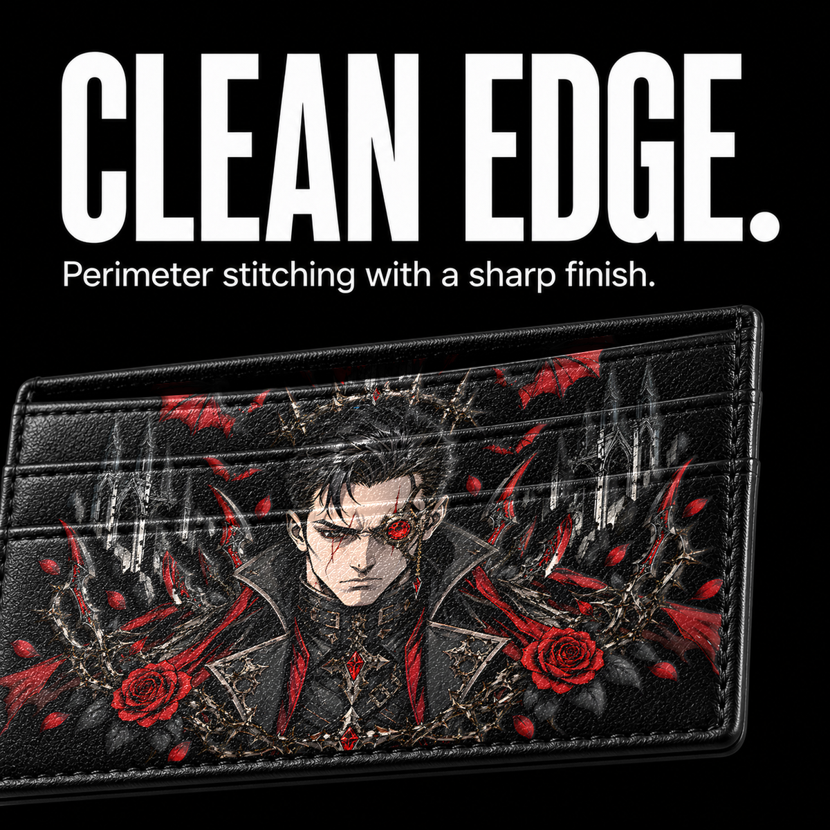 BLOOD CIRCUIT Card Wallet - edge detail