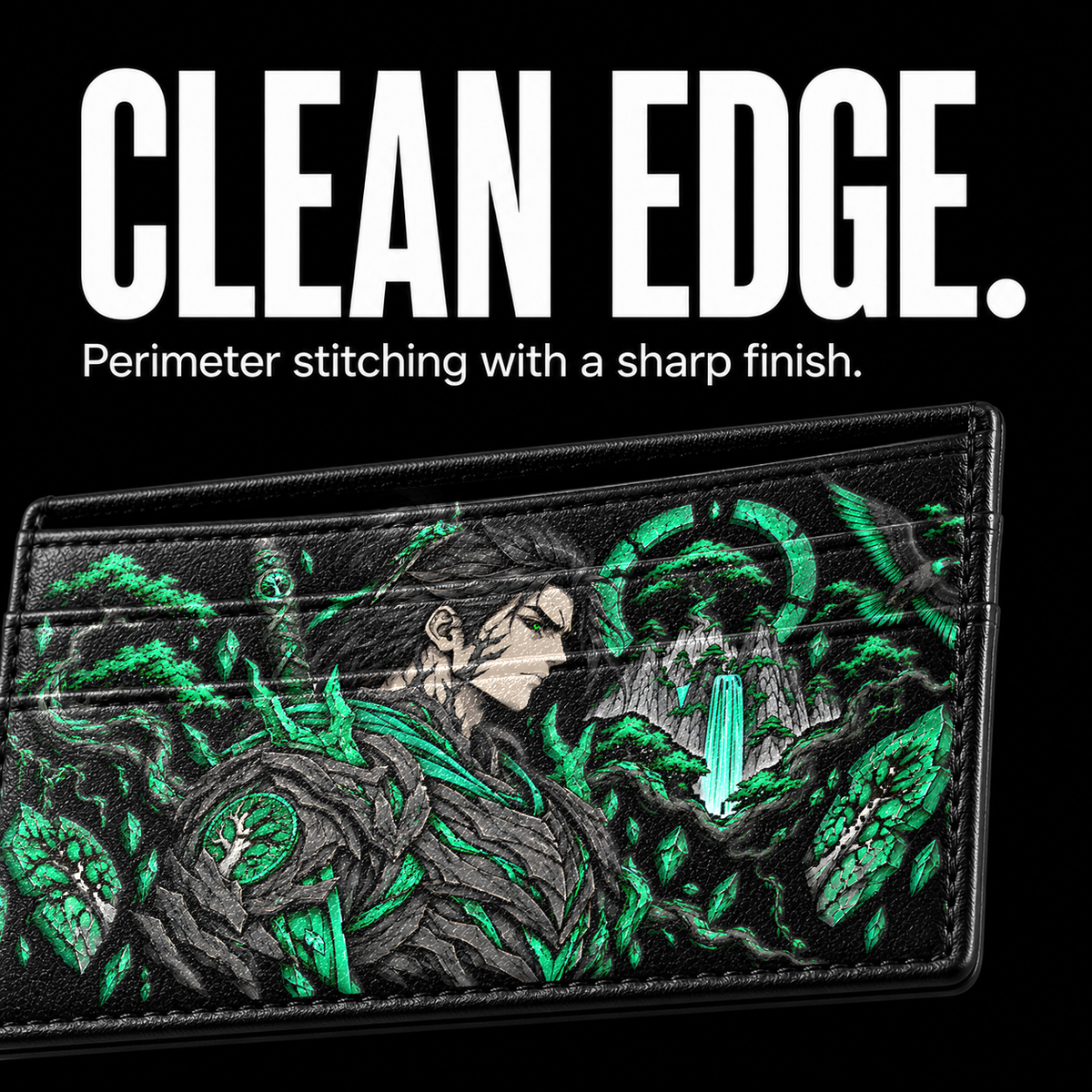 DUSK ANTLER Card Wallet - edge detail