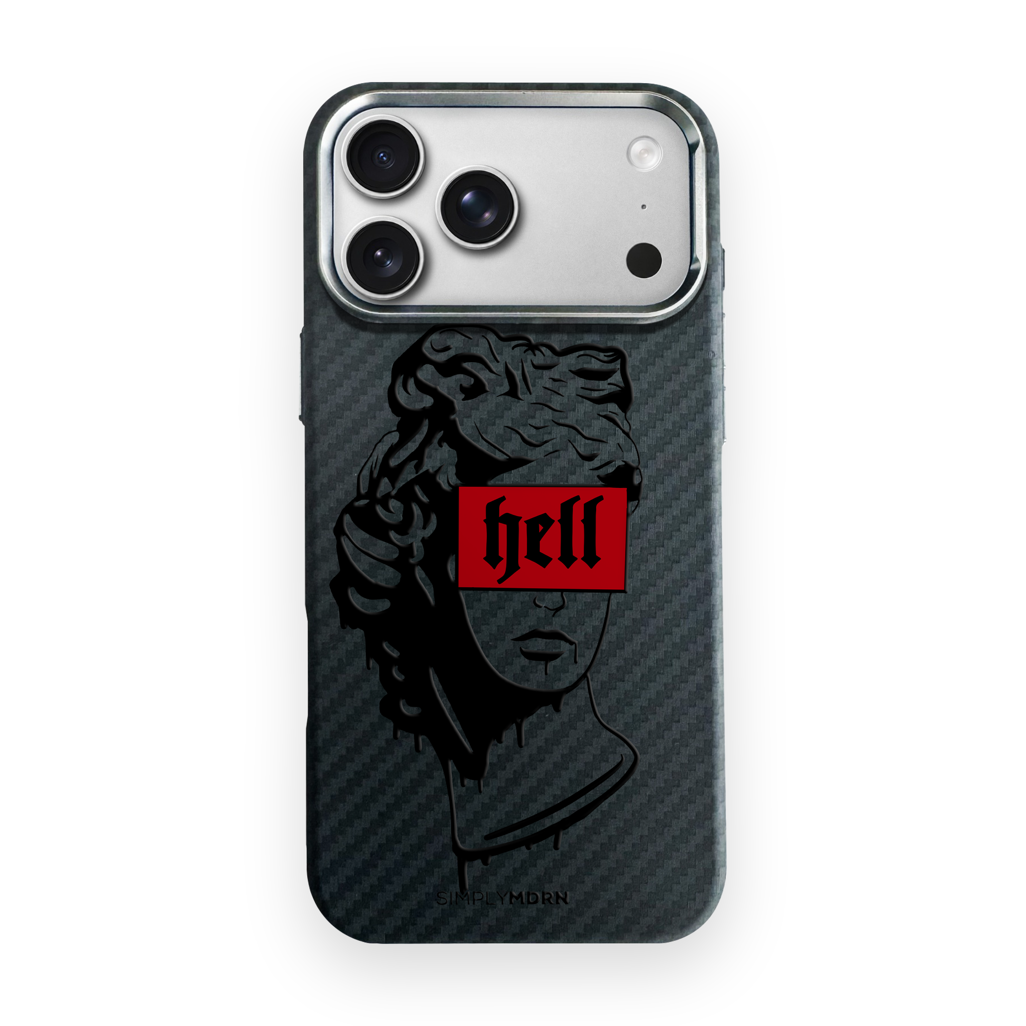 LIVIN HELL Carbon Series (S1) phone case on white background