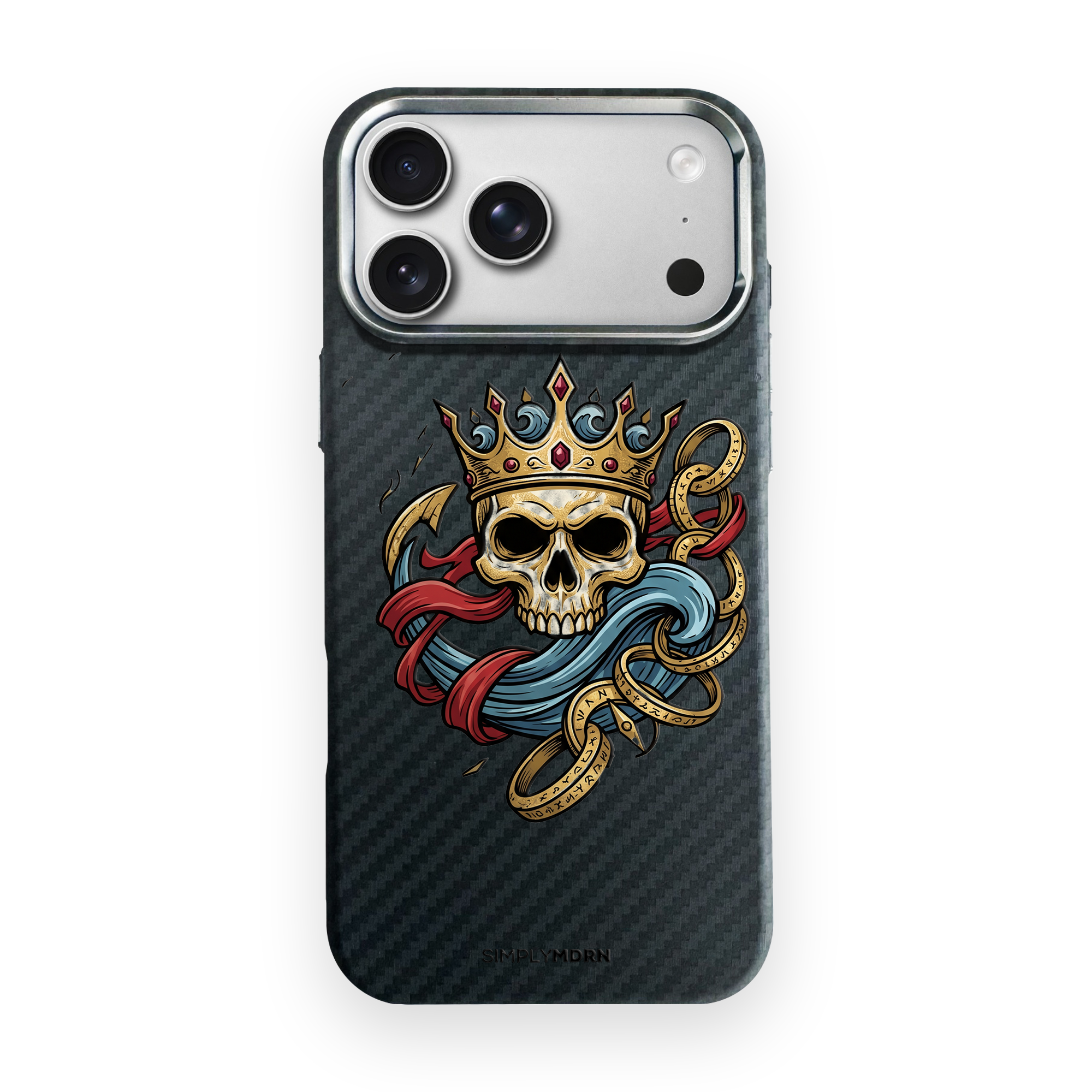SKULL WAKE Carbon Series (S1) phone case on white background
