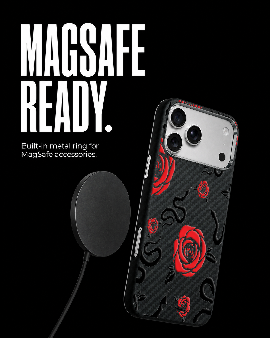 SNAKES AND ROSES Carbon S1 iPhone 17 Pro case - product view 5