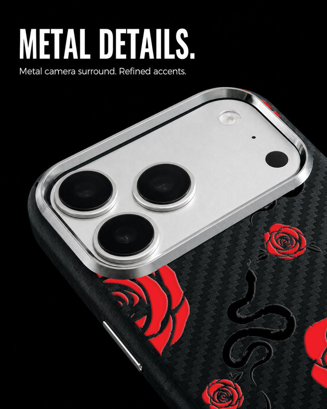 SNAKES AND ROSES Carbon S1 iPhone 17 Pro case - product view 6