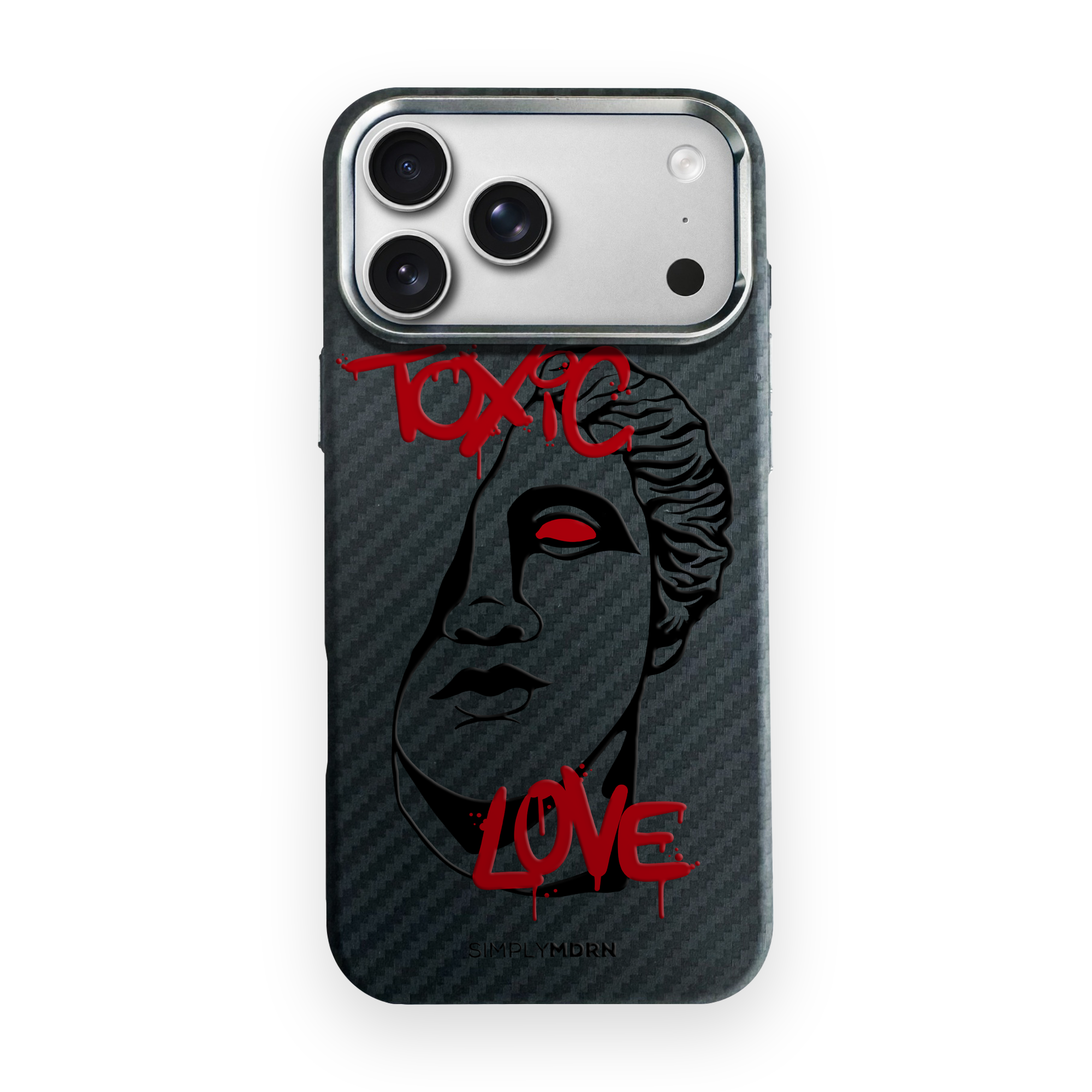 TOXIC LOVE Carbon Series (S1) phone case on white background