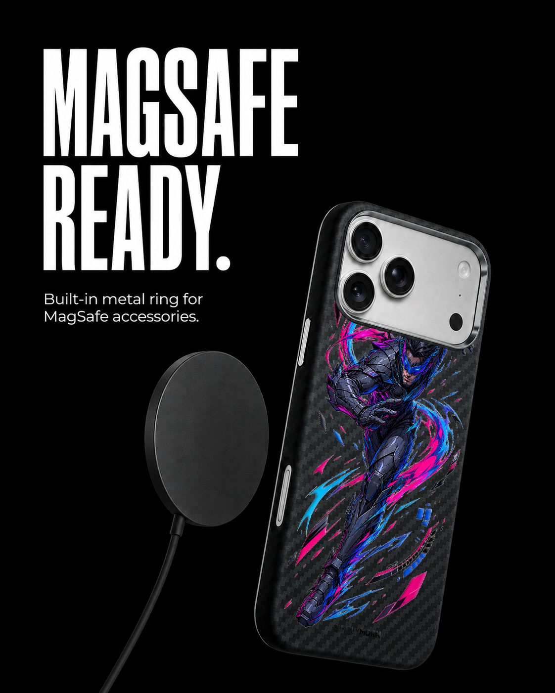 NEON VELOCITY OUTLAW Carbon S1 iPhone 17 Pro case - product view 5