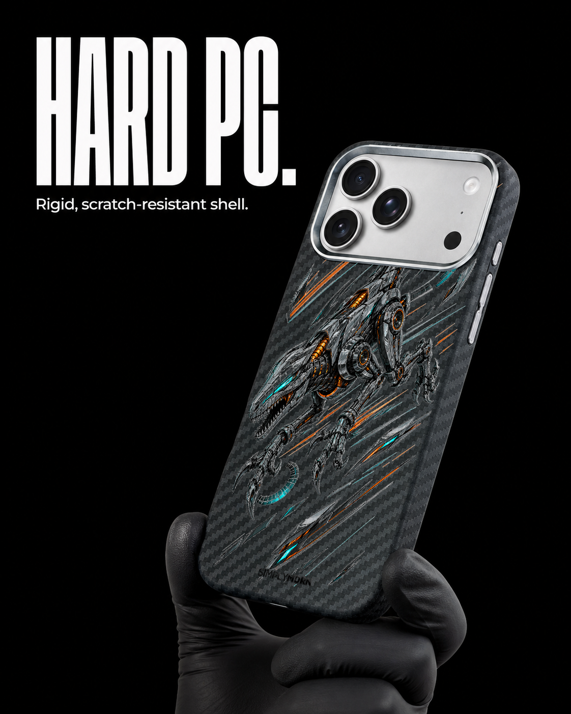 CHROME RAPTOR RACER Carbon S1 iPhone 17 Pro case - product view 3