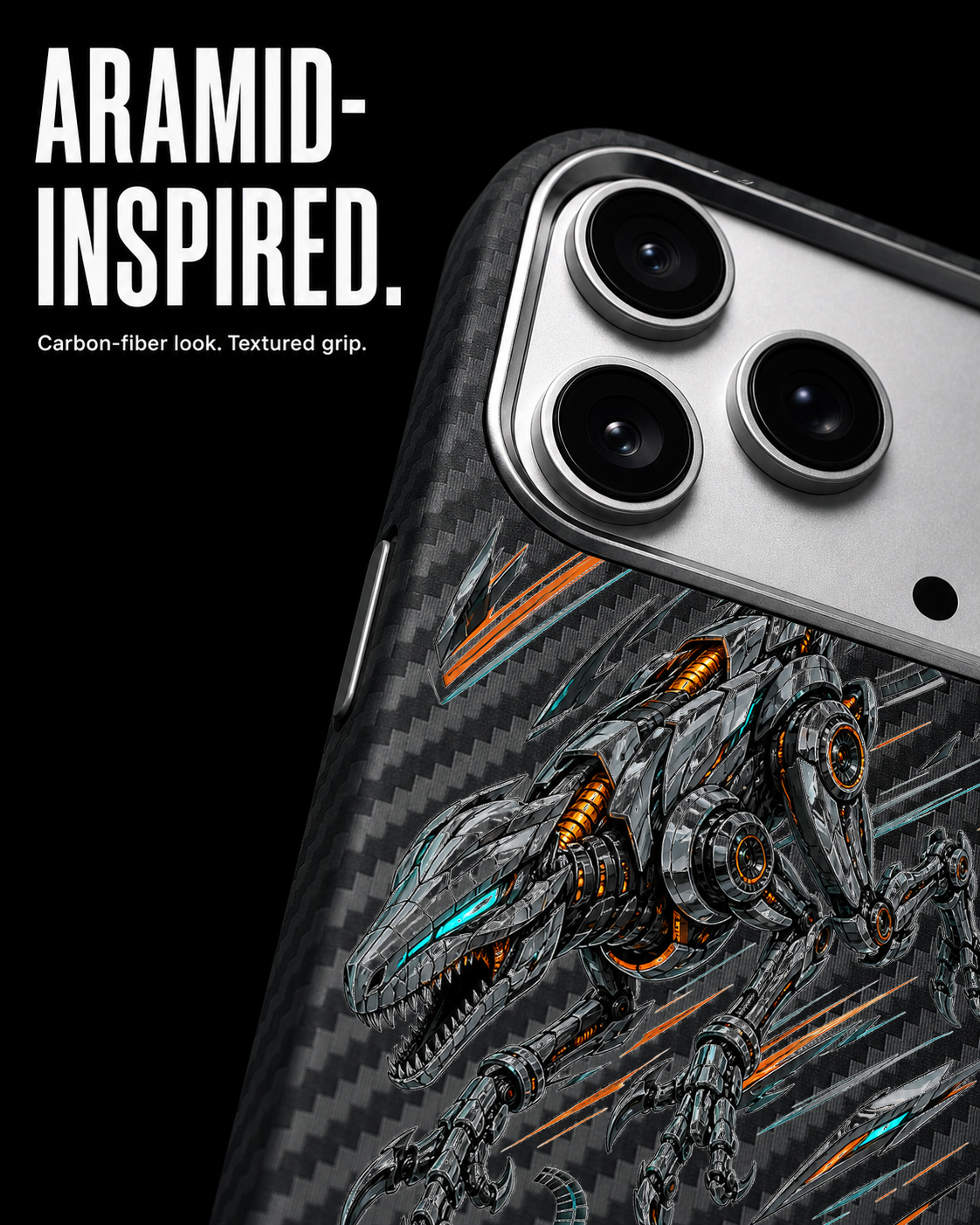 CHROME RAPTOR RACER Carbon S1 iPhone 17 Pro case - product view 4