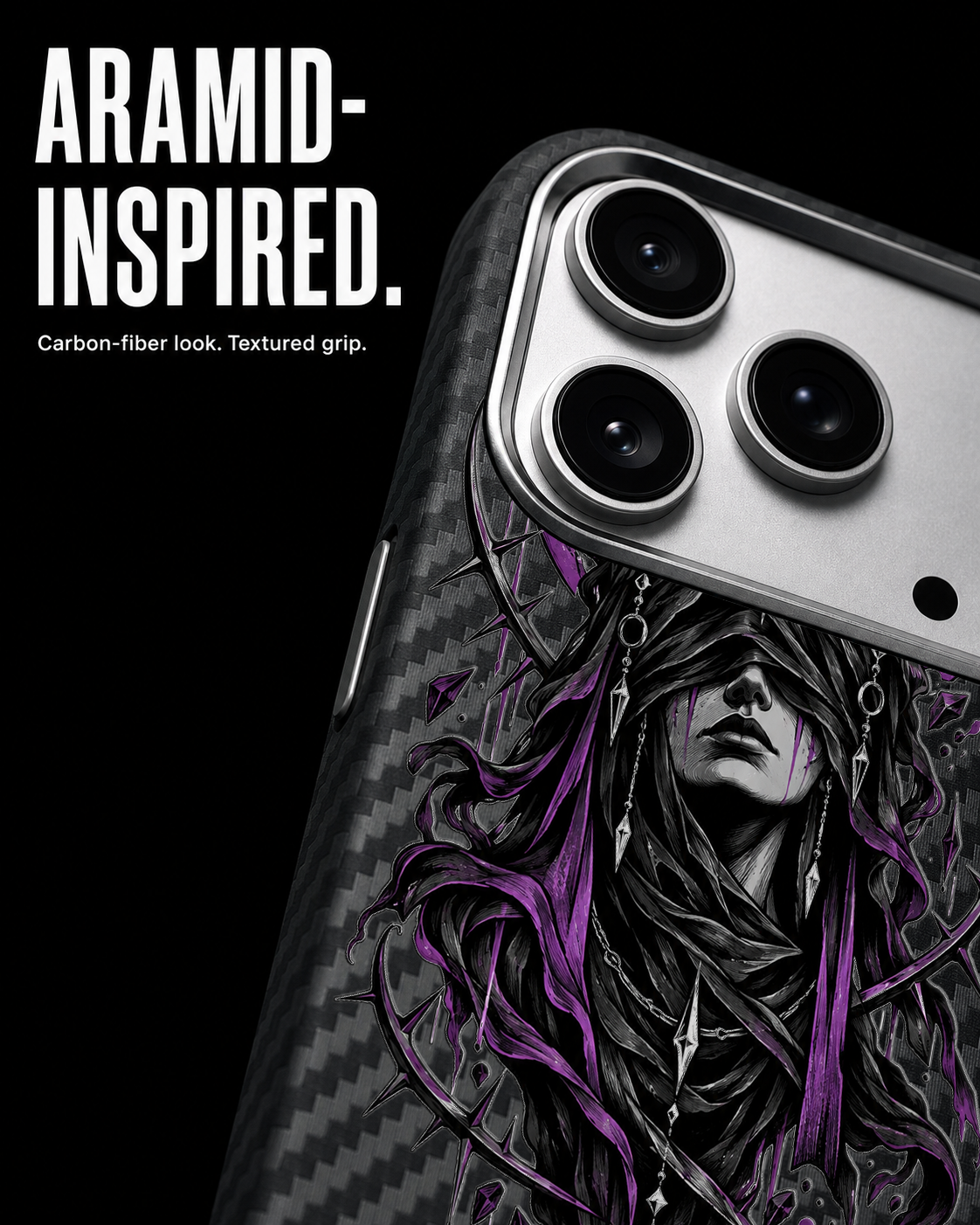 VEILED ORACLE Carbon S1 iPhone 17 Pro case - product view 4