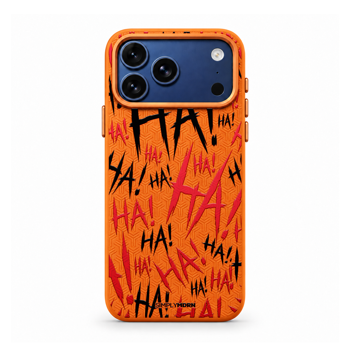 JOKESTER ROSSO LeatherX case in Orange, representative iPhone Pro-style template, view 1