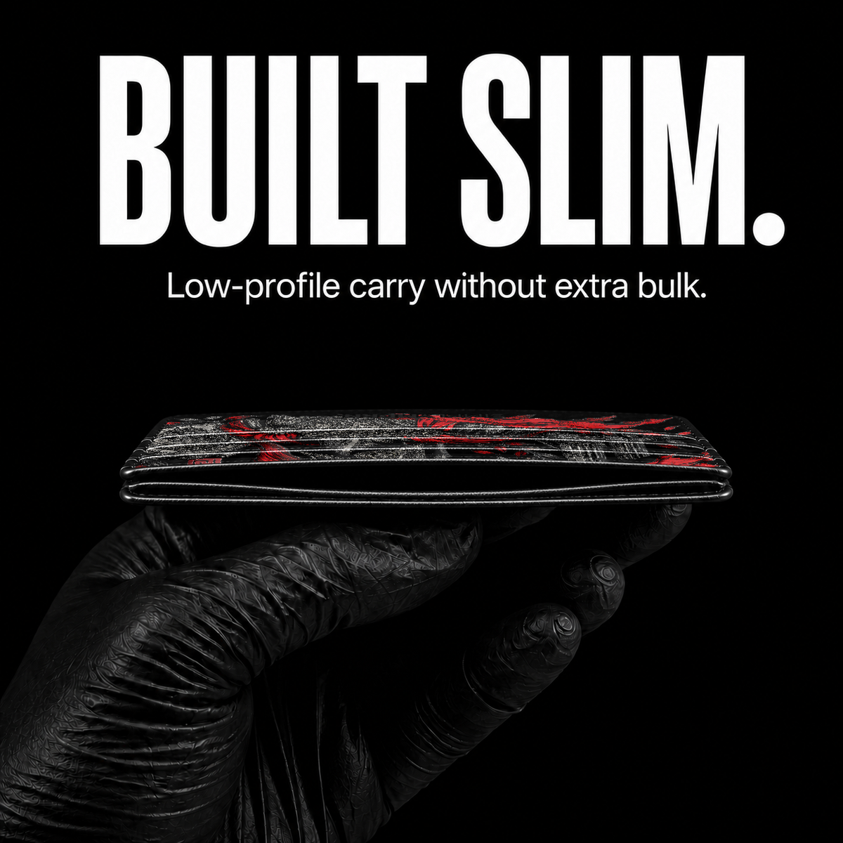 Crimson Crest Card Wallet - slim profile