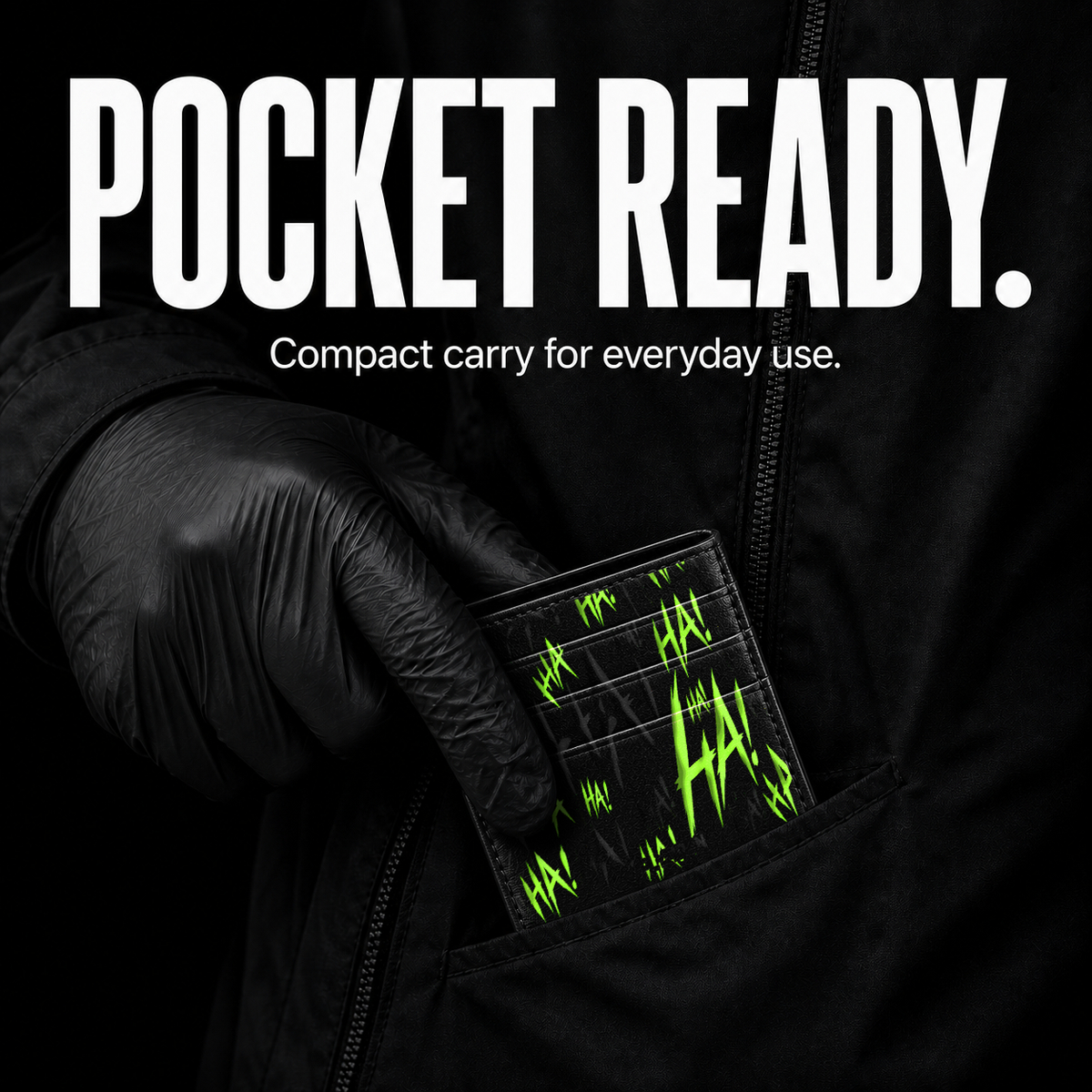 Razor Laugh Card Wallet - pocket carry