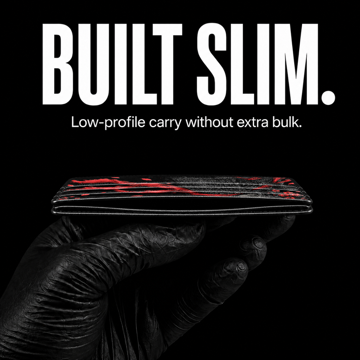 Scarlet Resolve Card Wallet - slim profile
