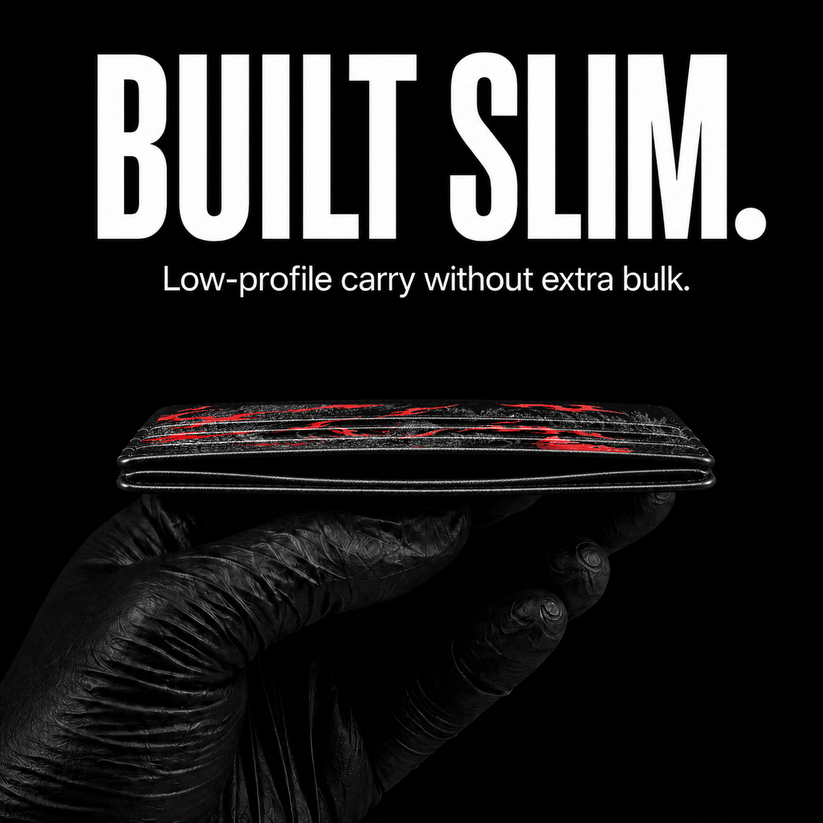 Crimson Talon Card Wallet - slim profile