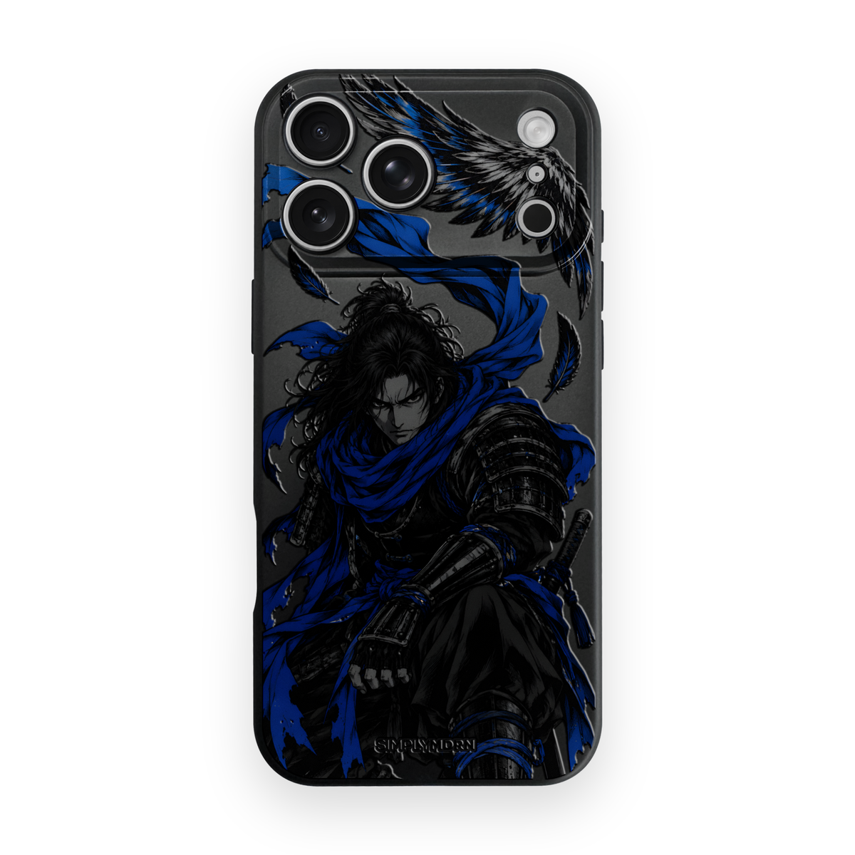 Skyfang samurai artwork on a Black Slim case for iPhone 17 Pro, view 1