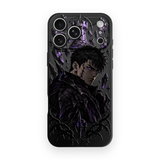 ABYSS ROOK original anime-inspired artwork on Slim S2 Black case, pictured on iPhone 17 Pro Max - view 1
