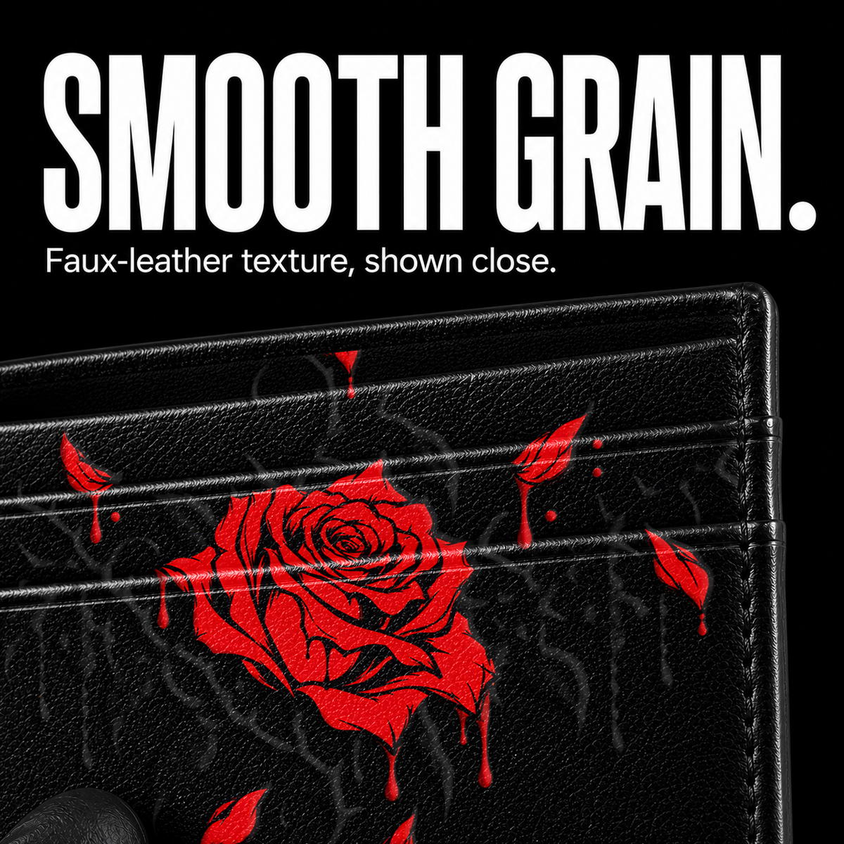 THORNBOUND Card Wallet - surface detail