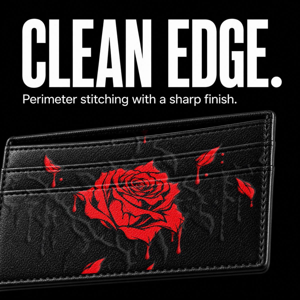 THORNBOUND Card Wallet - edge detail