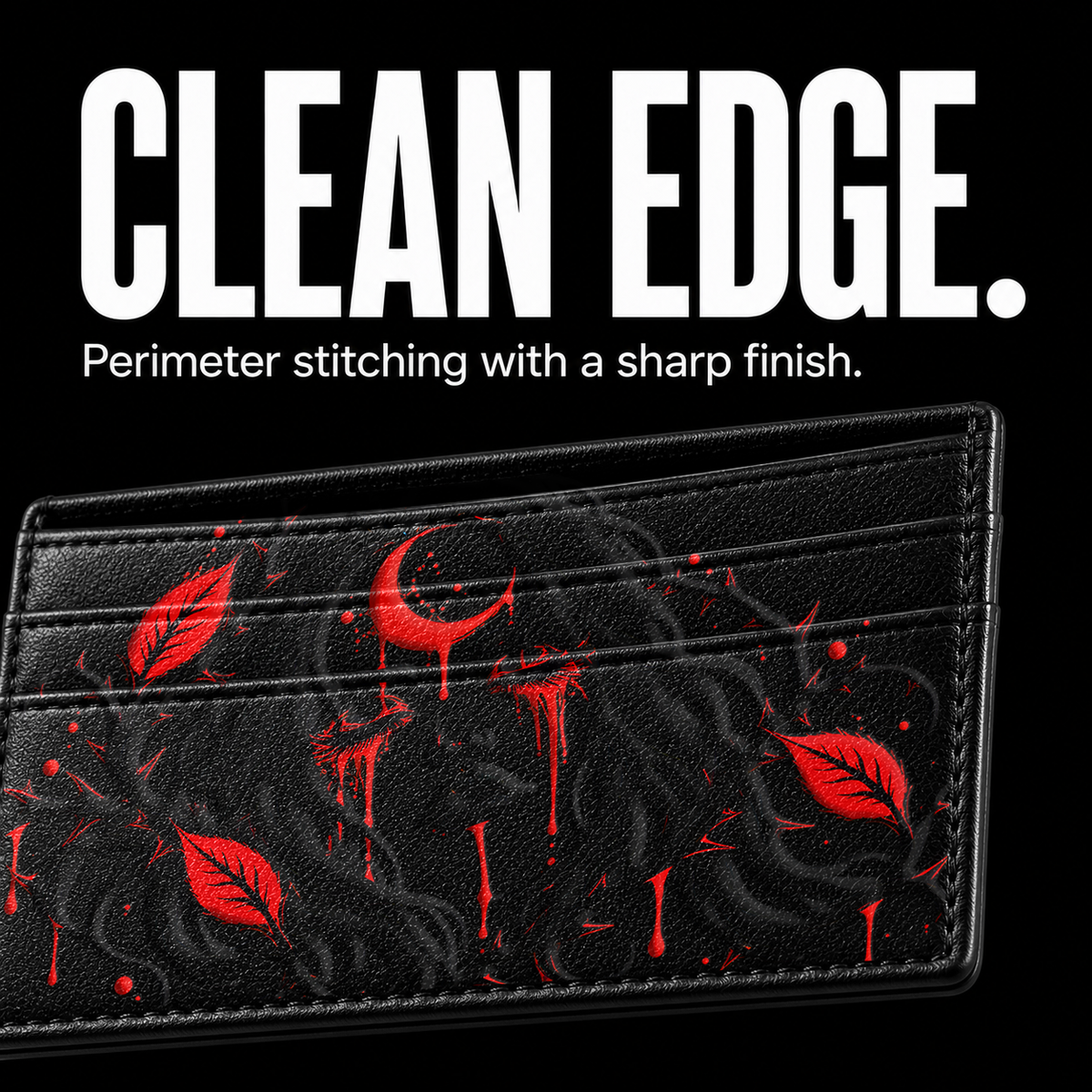 MOONMOURN Card Wallet - edge detail