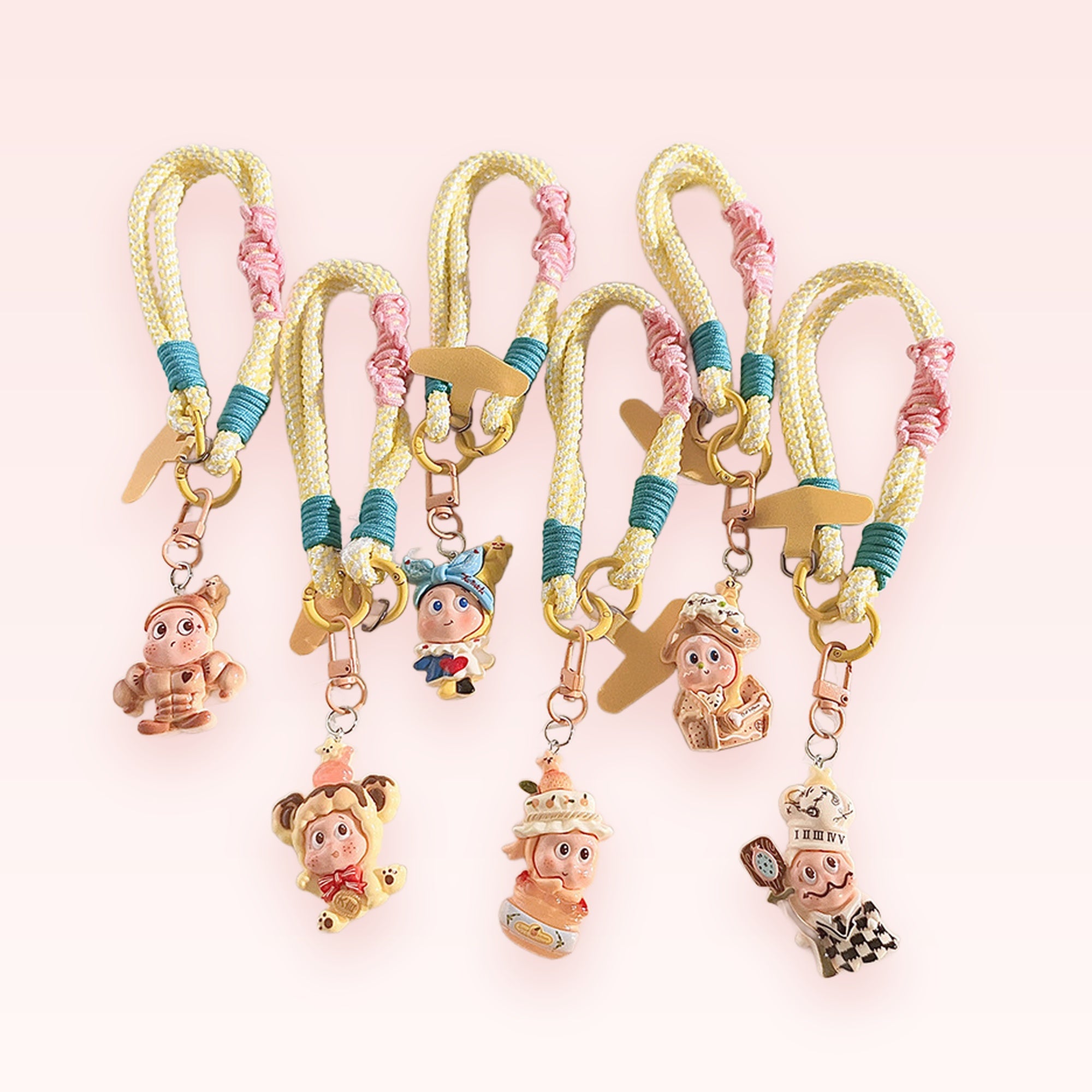 SIMPLYBUBBI — Whimsical Dessert Chef Phone Strap | Kawaii Gold Star Lanyard