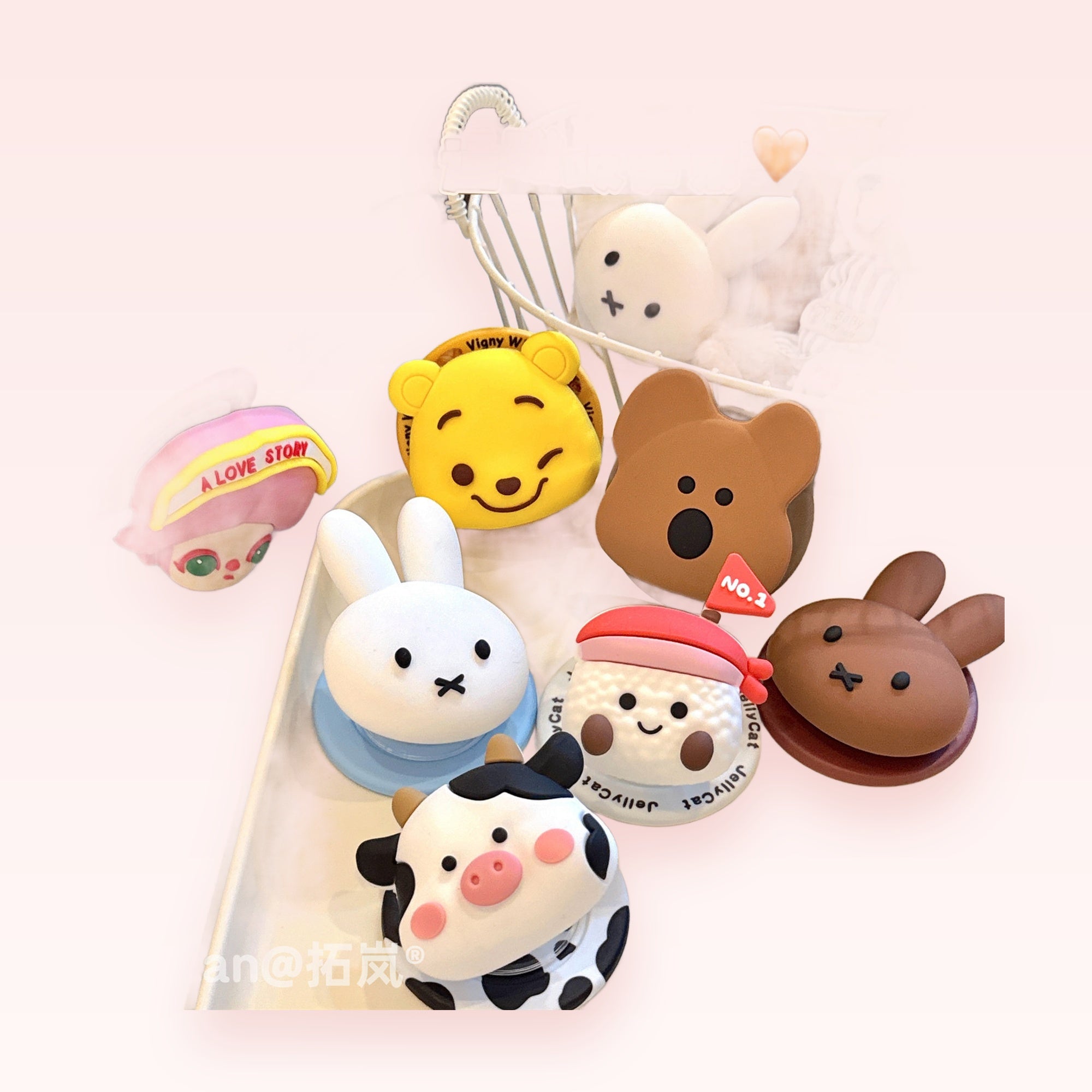 Kawaii Cartoon Character Phone Grip | Cute Magsafe Pop Socket Stand