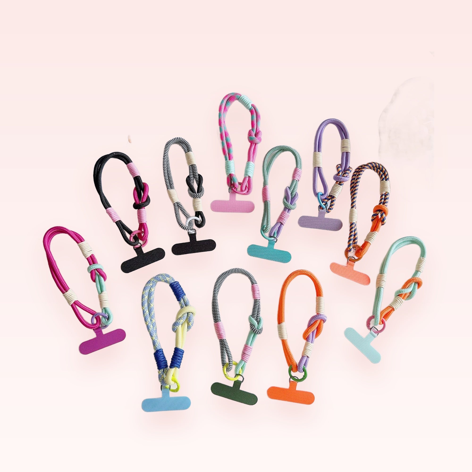 Colorful Braided Rope Phone Charm Strap | Aesthetic Wrist Lanyard