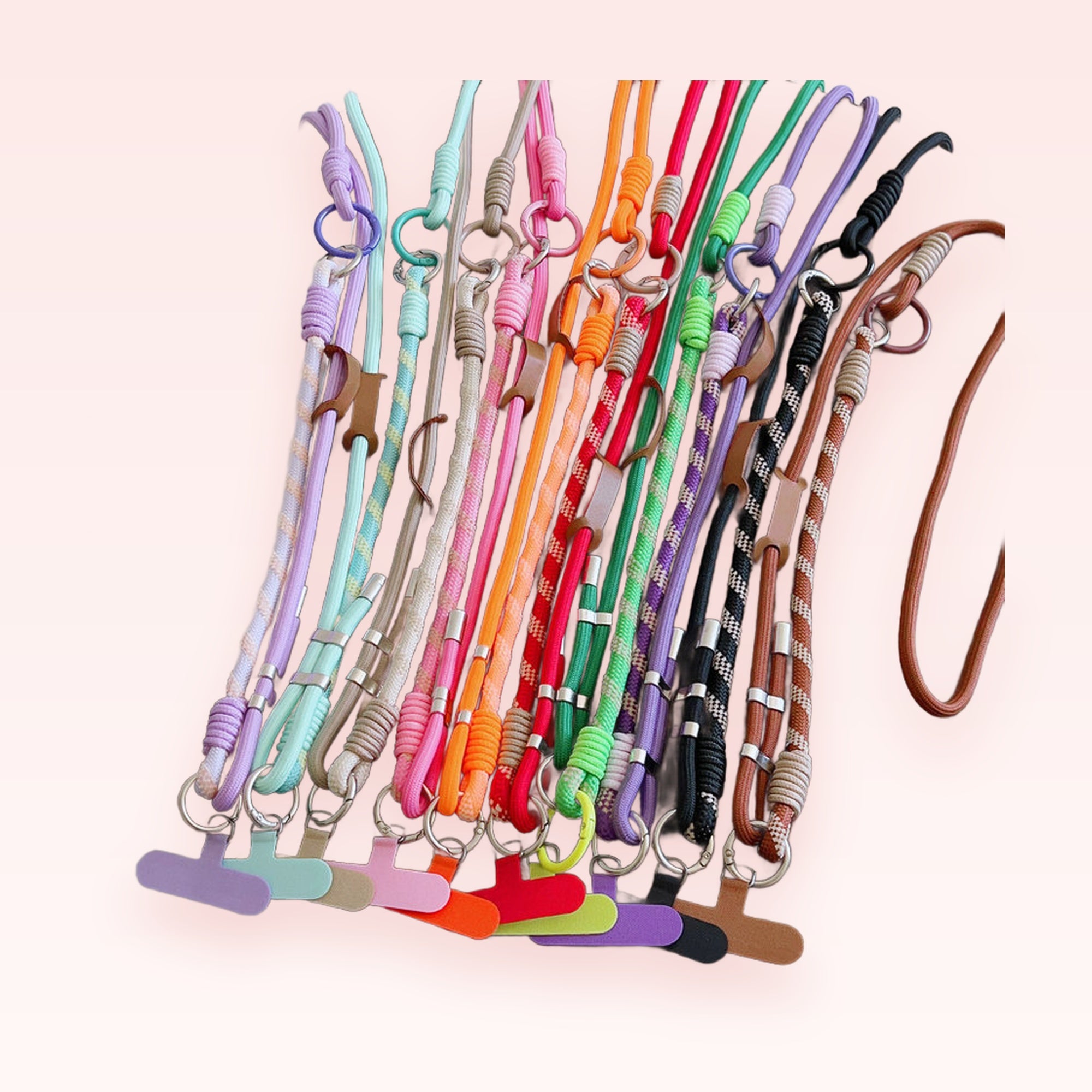 Colorful Braided Rope Phone Lanyard | Adjustable Crossbody Phone Strap