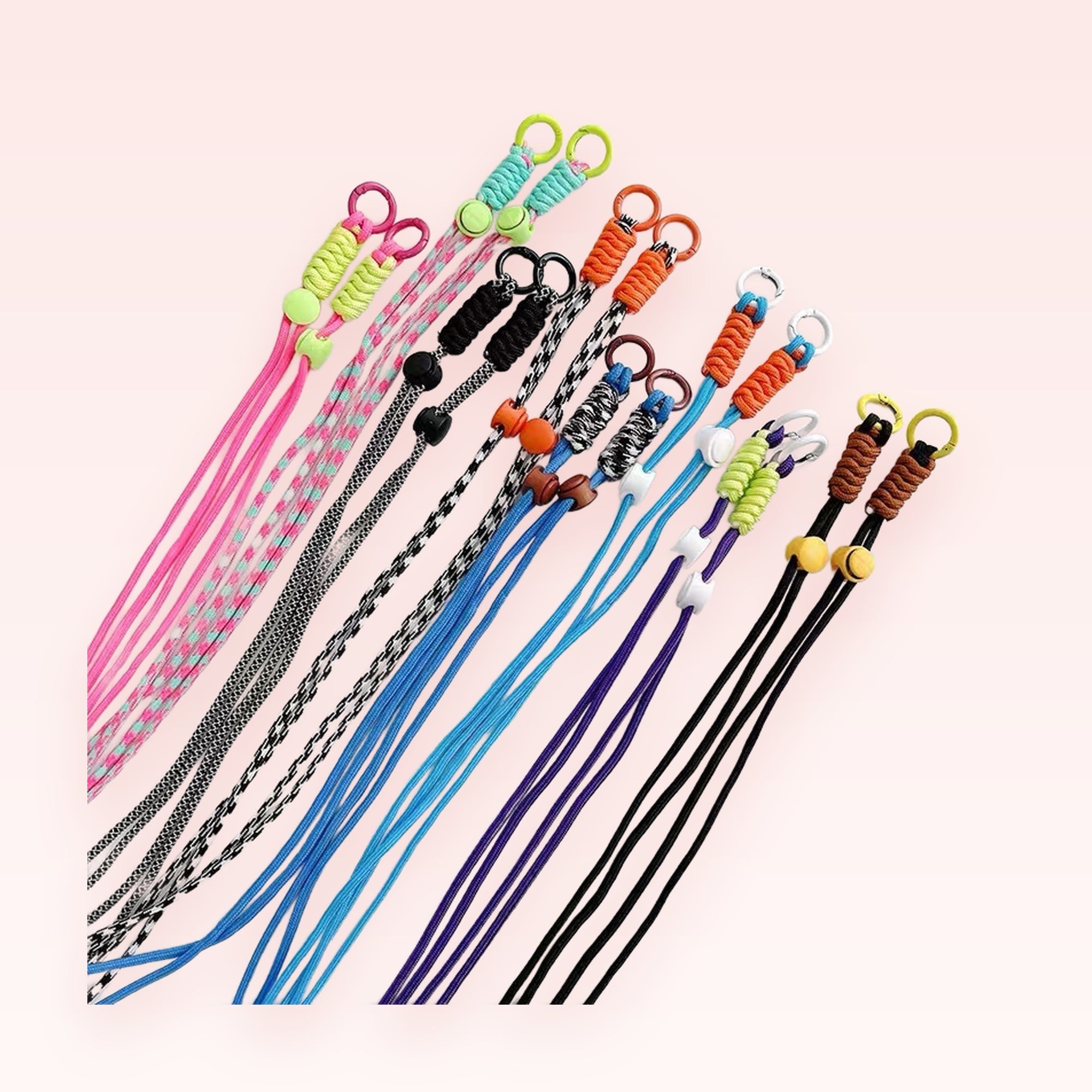 Colorful Adjustable Phone Charm Lanyard | Braided Rope Wrist Strap for Phone