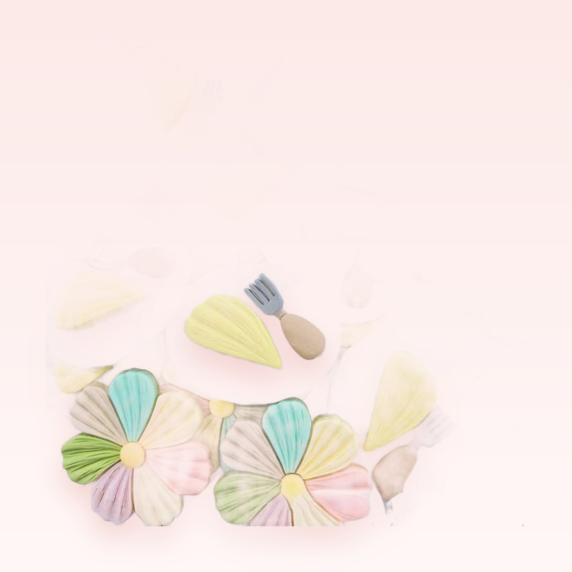 Pastel Flower & Plate Phone Grip | Kawaii Dessert Pop Socket Stand