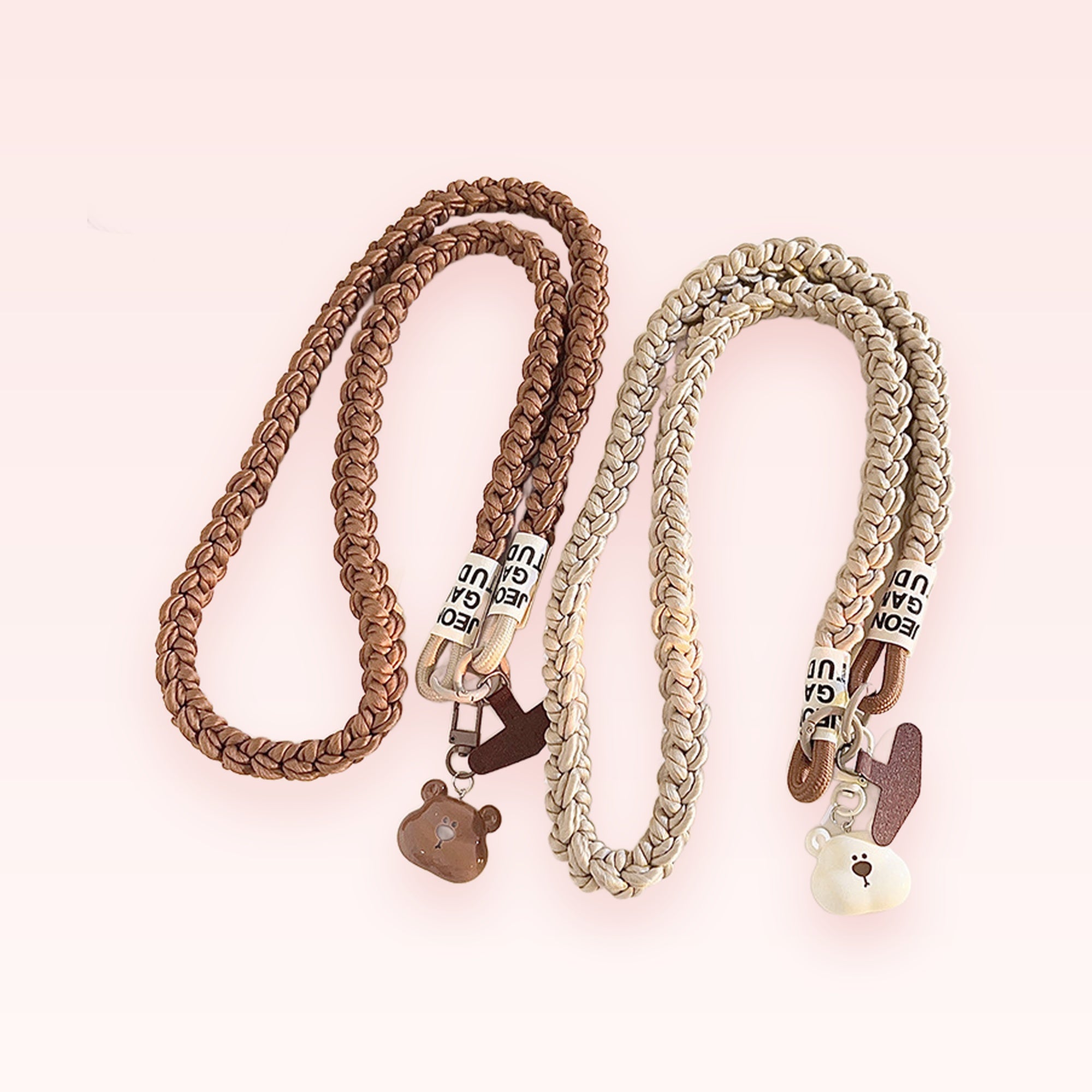 Braided Bear Phone Lanyard | Cute Kawaii Wrist Strap for Phone