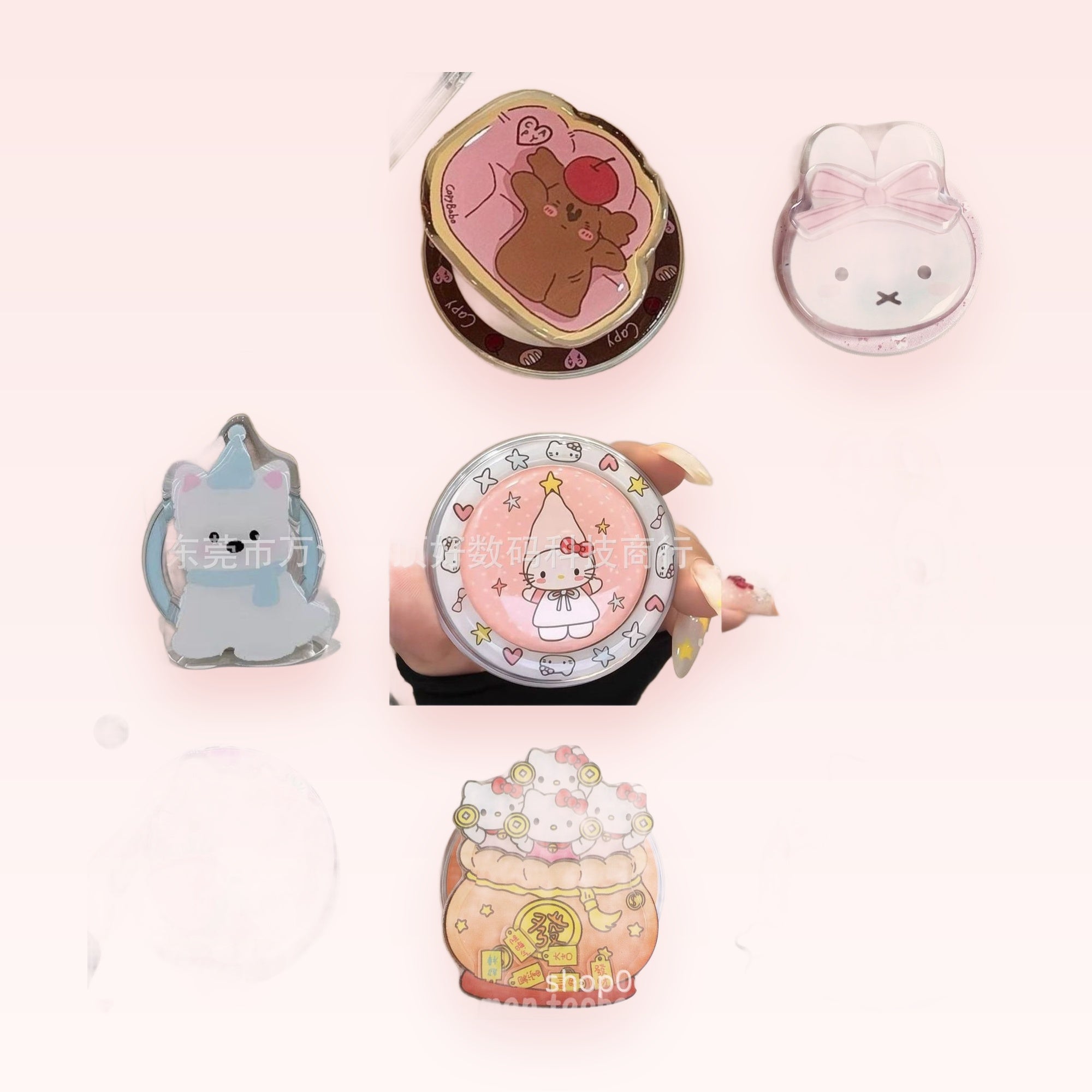 Kawaii Cartoon Character Phone Grip | Cute Pop Socket Stand for Phones
