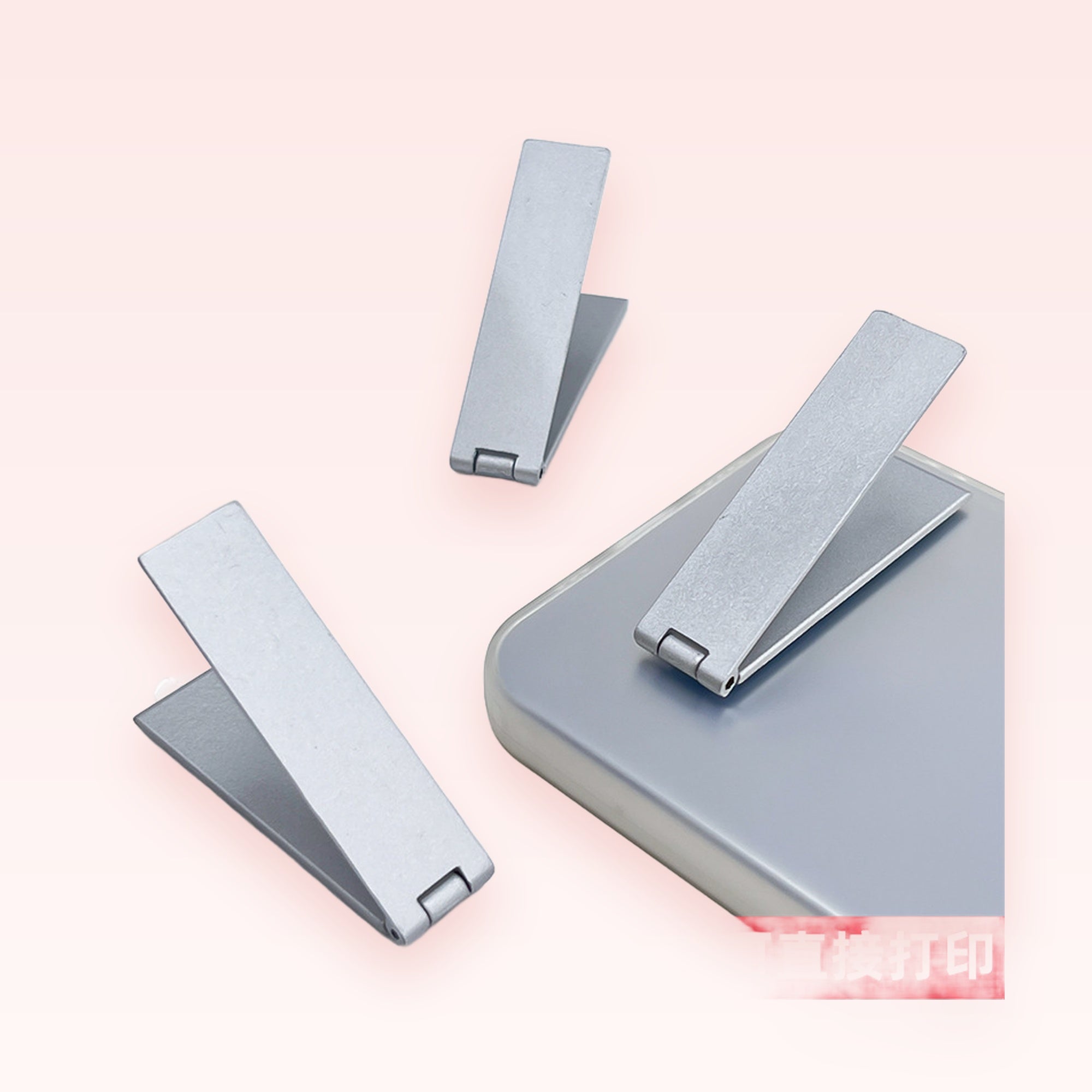 Minimalist Silver Foldable Phone Grip | Sleek Metal Kickstand Stand
