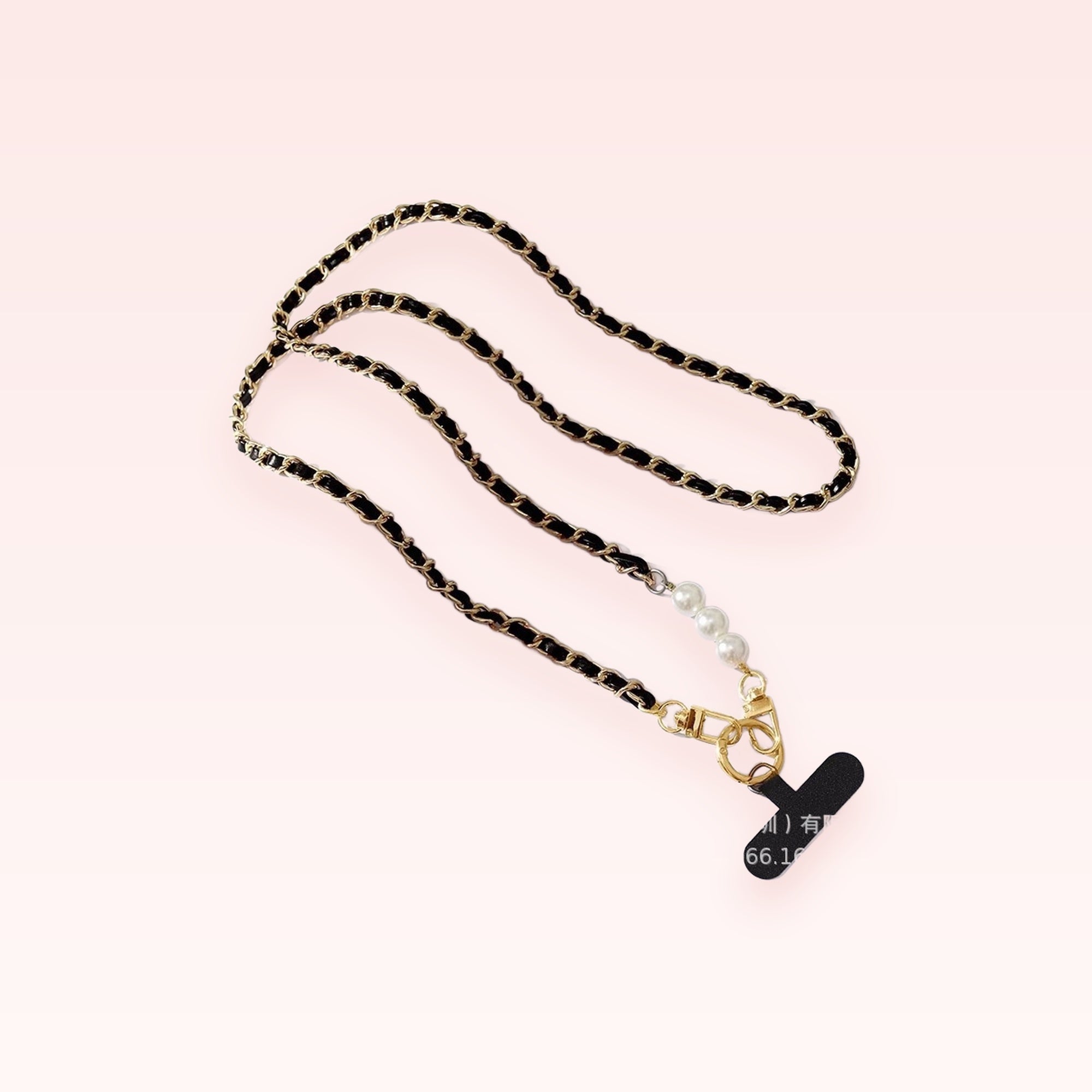 Elegant Gold Chain & Pearl Phone Lanyard | Chic Crossbody Strap for All Phones