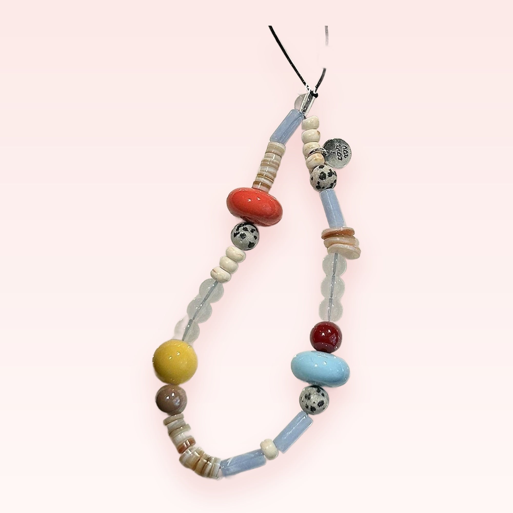 Chunky Beaded Phone Charm Strap | Colorful Y2K Aesthetic Wrist Lanyard