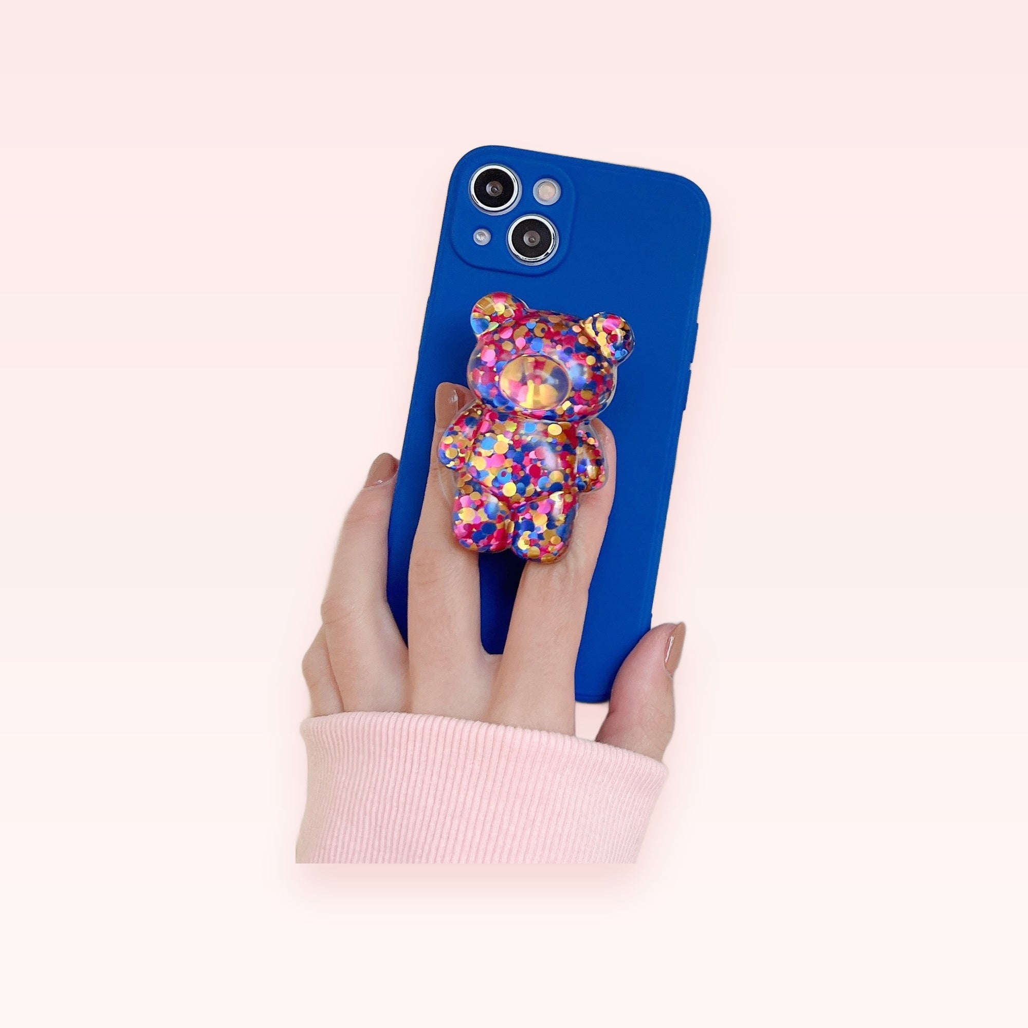 Cute Bear Heart Phone Grip | Kawaii Pop Socket Stand