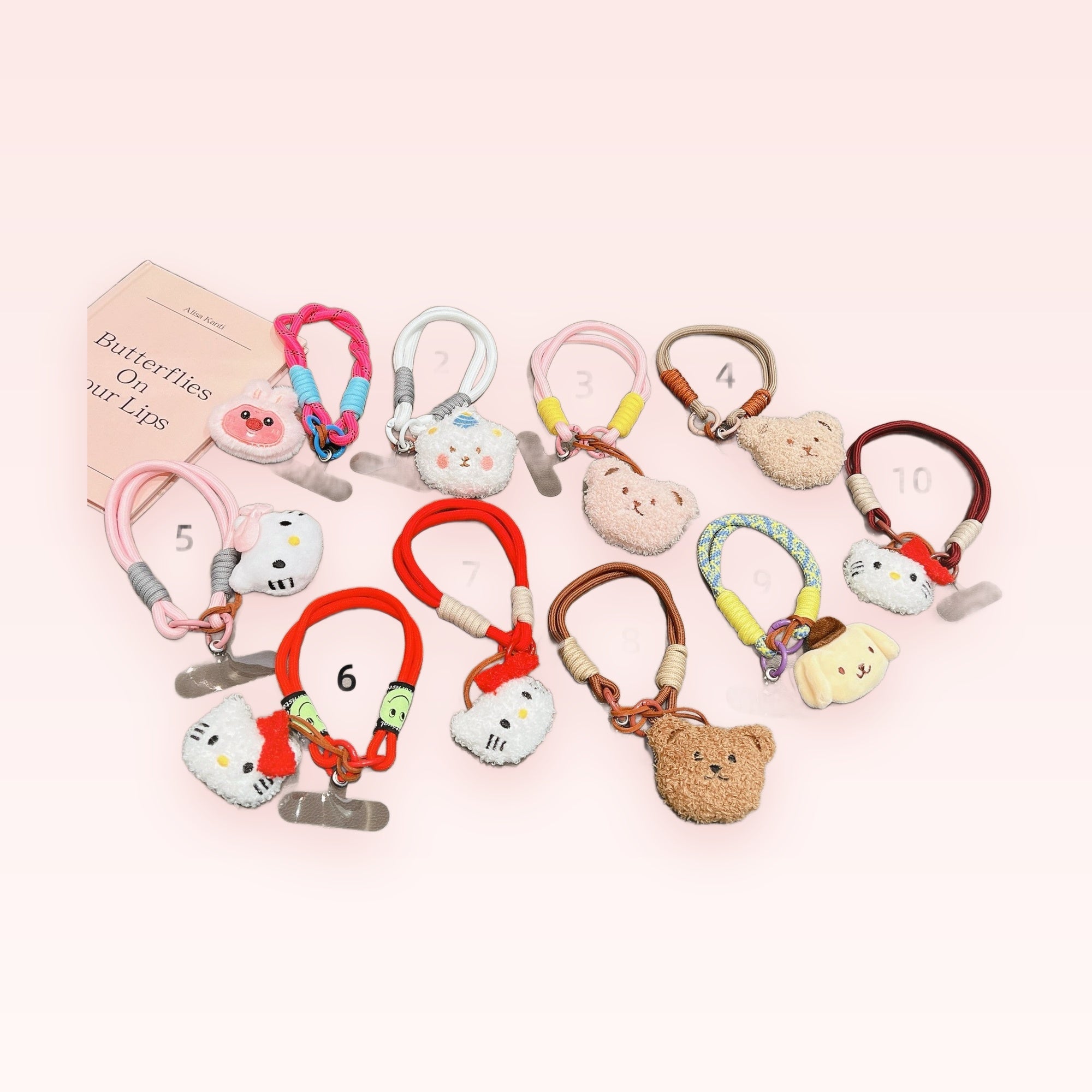 Kawaii Plush Animal Phone Charm Straps | Cute Wrist Lanyards for Phones