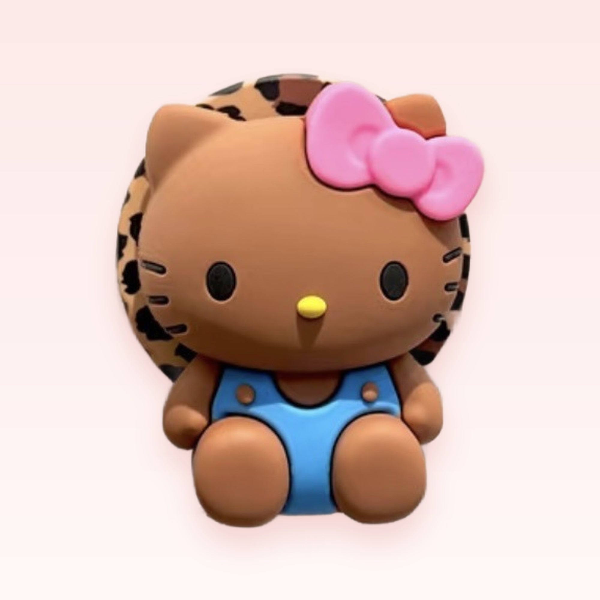 Kawaii Hello Kitty Leopard Print Phone Grip | Cute Brown Kitty Pop Socket Stand