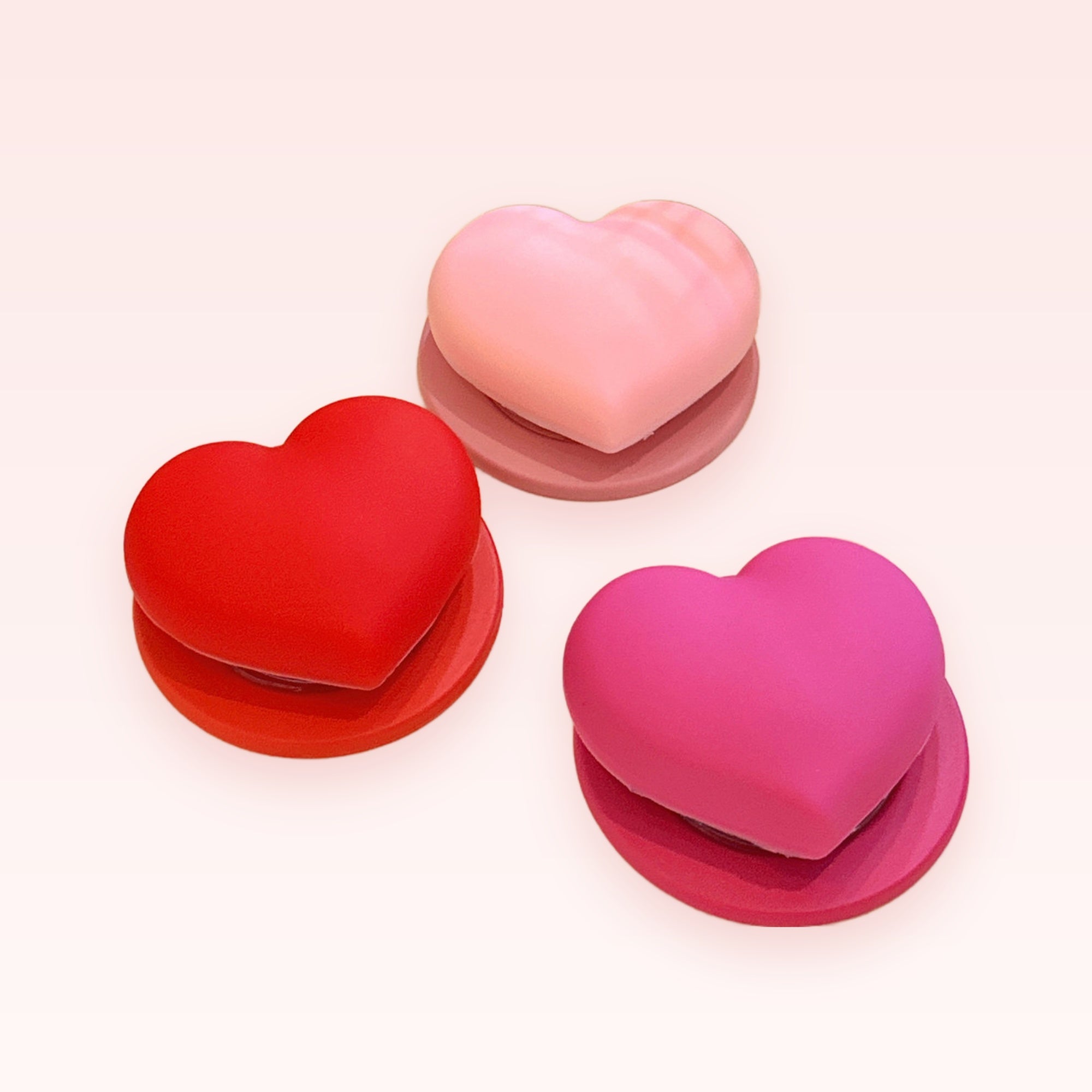 Cute Heart Silicone Phone Grip | Aesthetic Pop Socket Stand for Phones