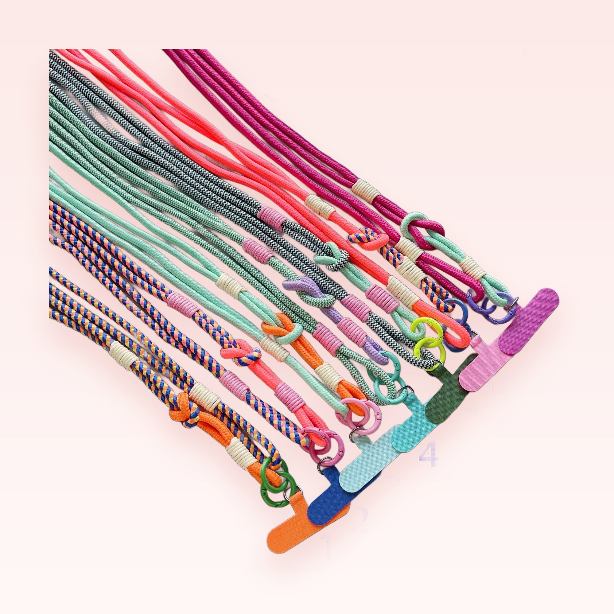 Colorful Braided Rope Phone Lanyard with Phone Tab | Aesthetic Crossbody Strap